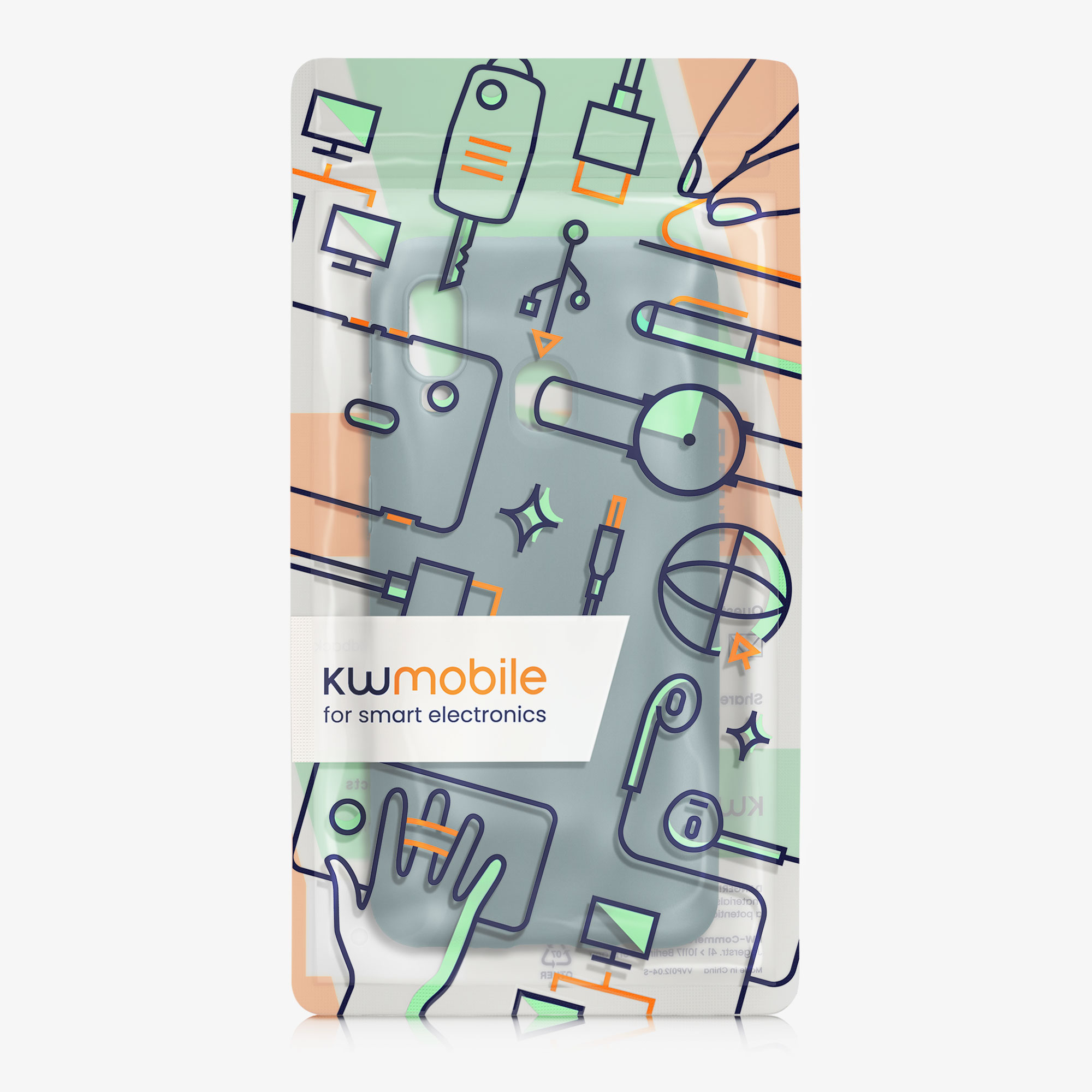 Kryt na mobil Samsung Galaxy A40 kwmobile TPU Arktická noc