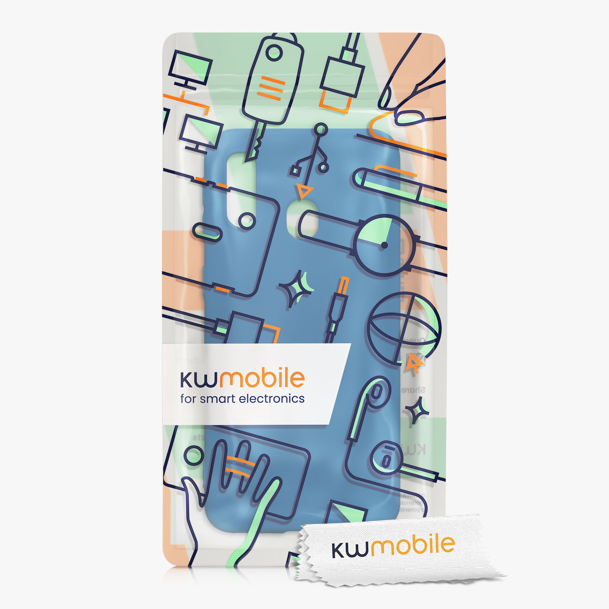 Kryt na mobil Samsung Galaxy A40 kwmobile TPU Modrý útes