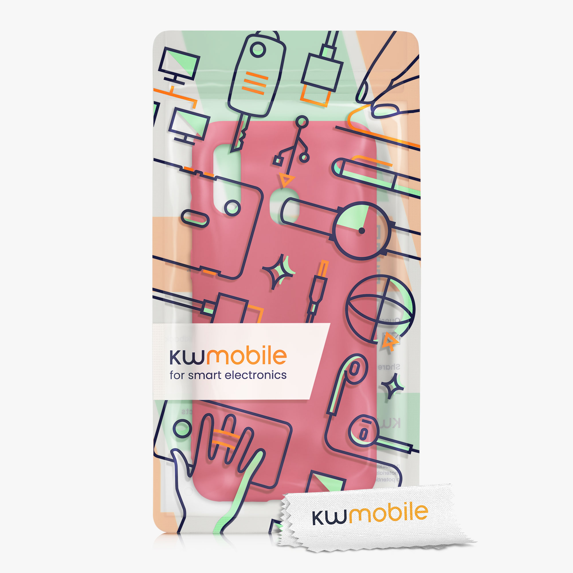 Kryt na mobil Samsung Galaxy A40 kwmobile TPU Neonová růžová