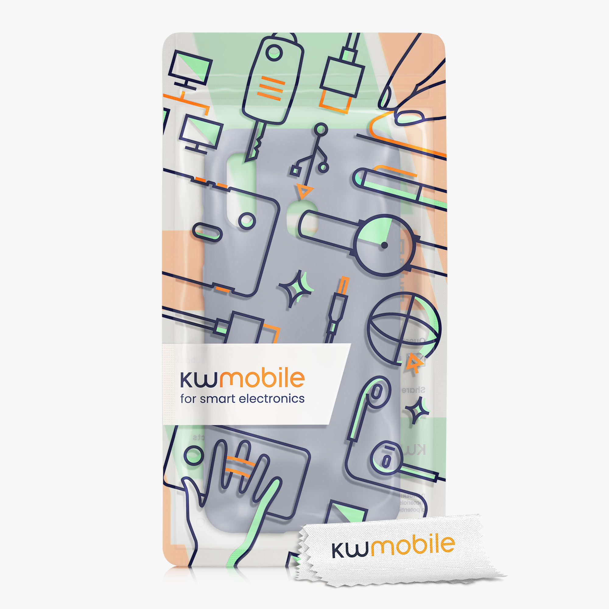 Kryt na mobil Samsung Galaxy A40 kwmobile TPU Levandulová šedá