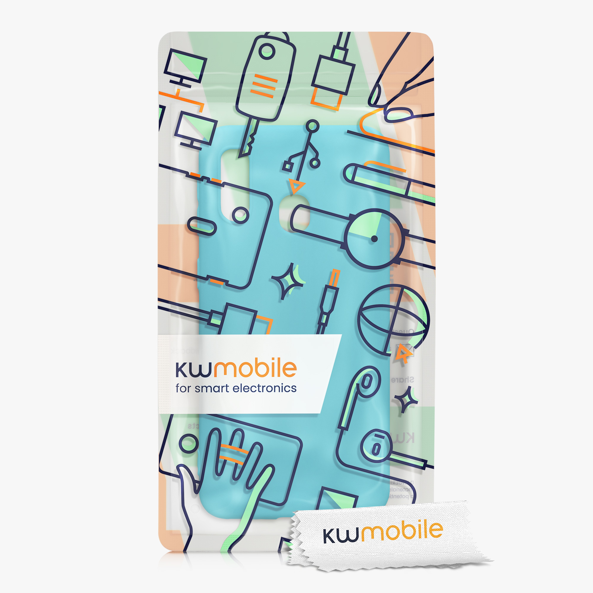Kryt na mobil Samsung Galaxy A40 kwmobile TPU Chladný ledovec