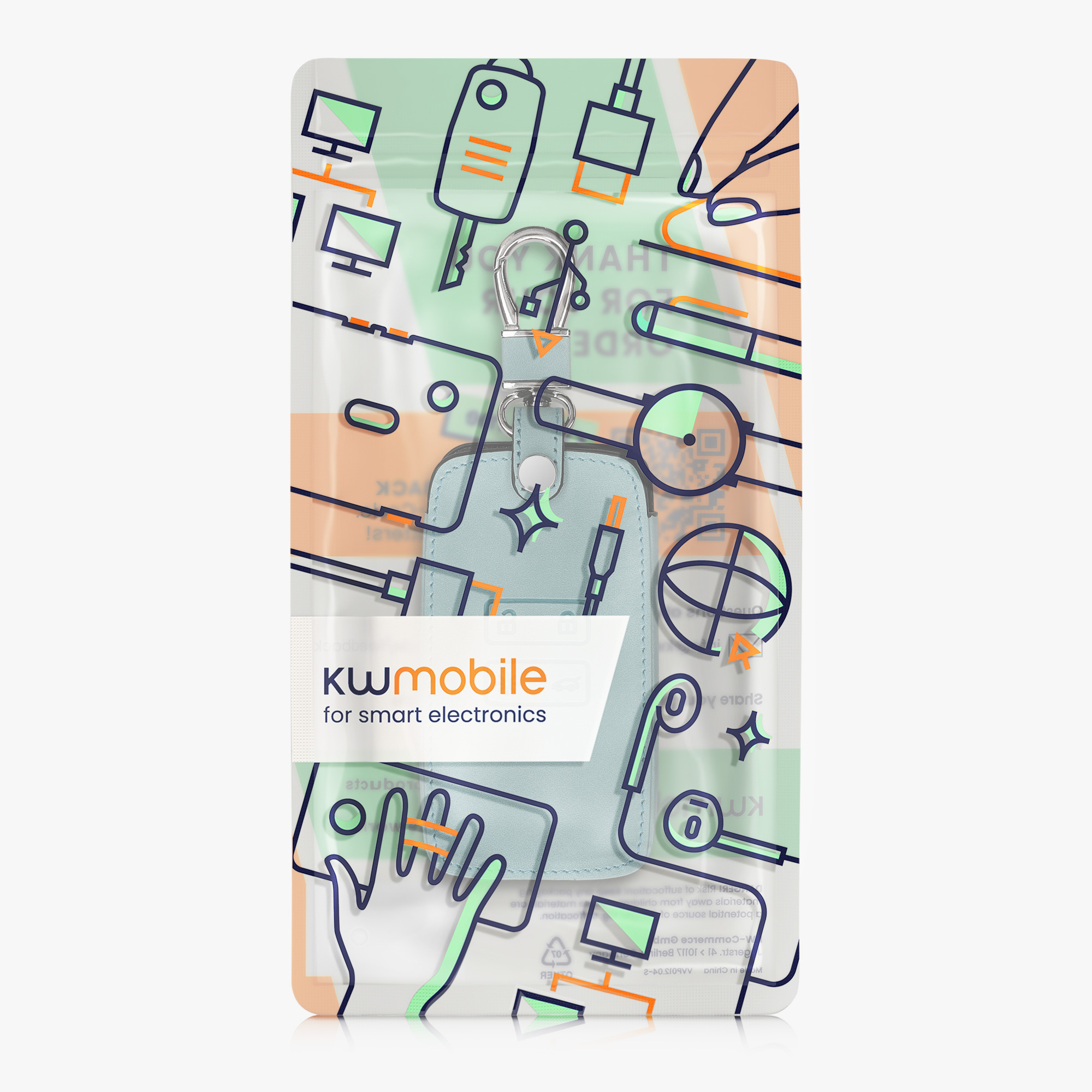 kwmobile pouzdro na klíč Renault 4 - pastelově modrá