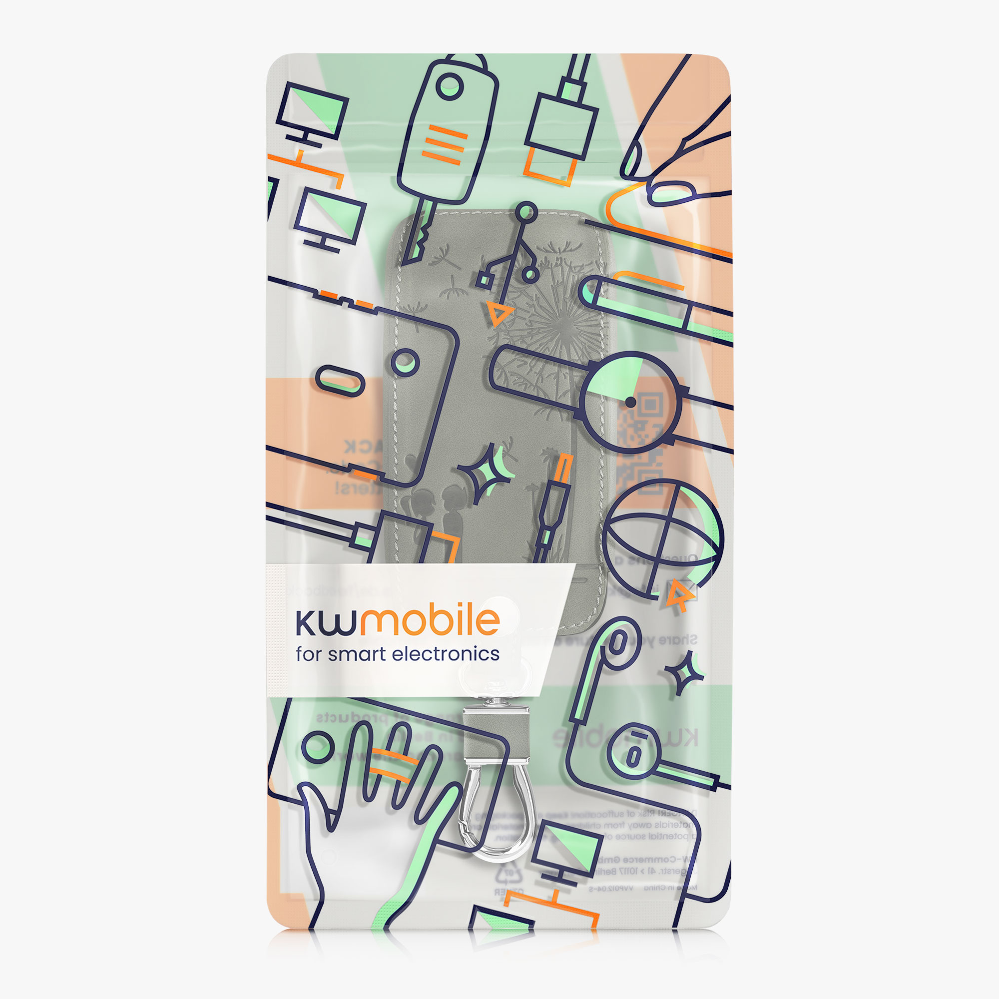 kwmobile pouzdro na klíč Renault 4 - šedá