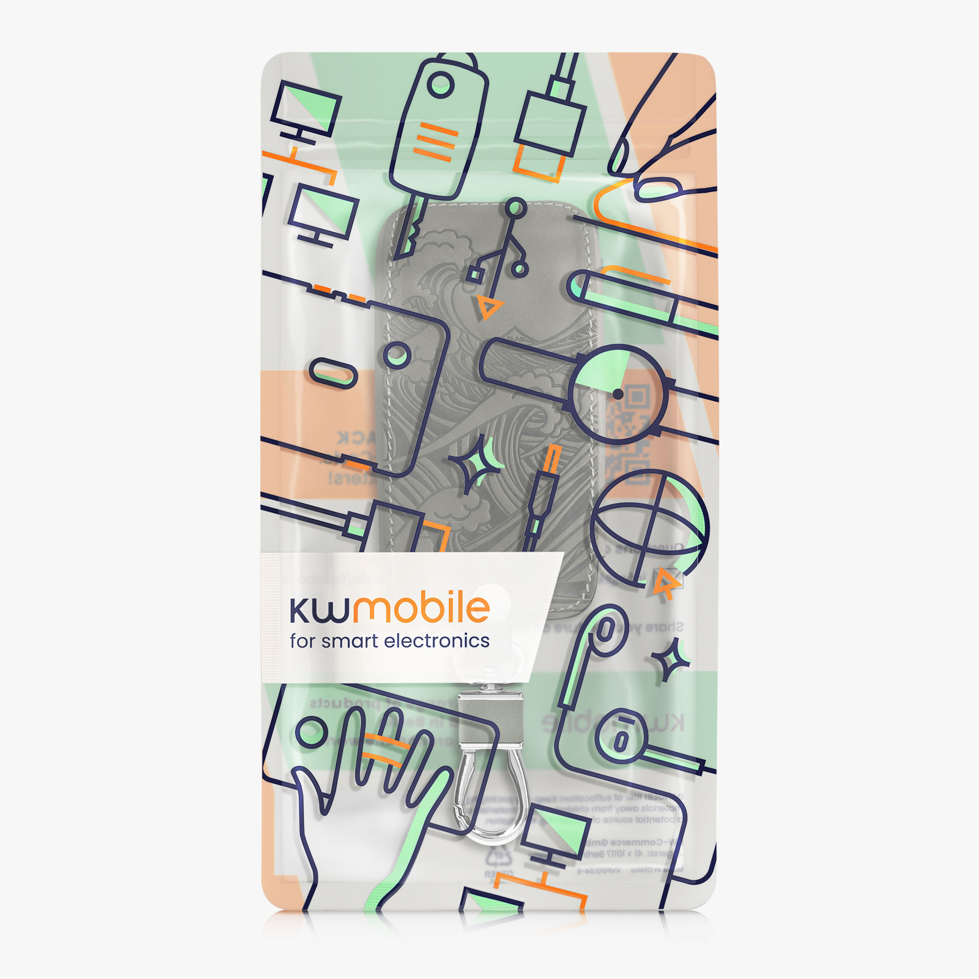 kwmobile pouzdro na klíč Renault 4 - šedá