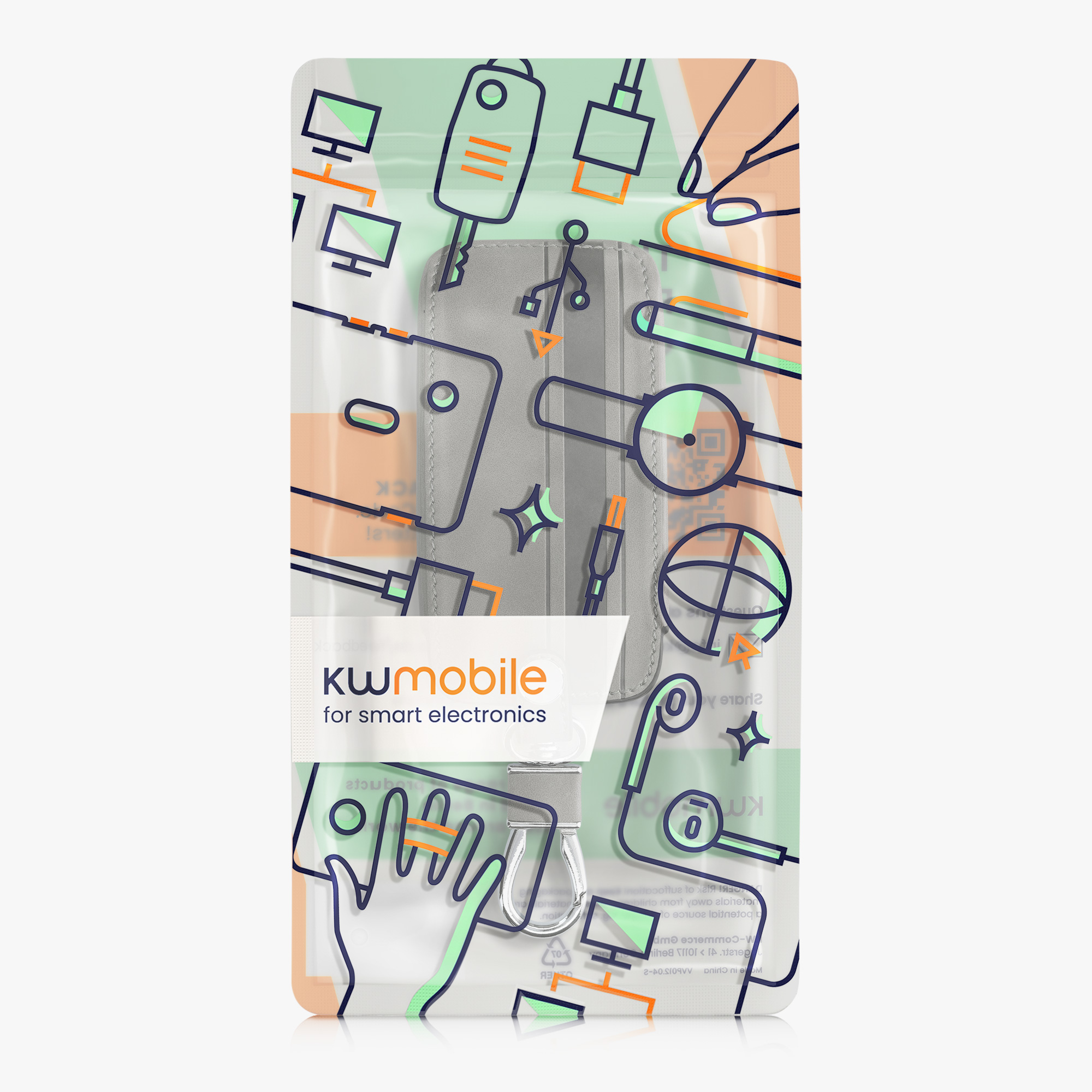 kwmobile pouzdro na klíč Renault 4 - šedá