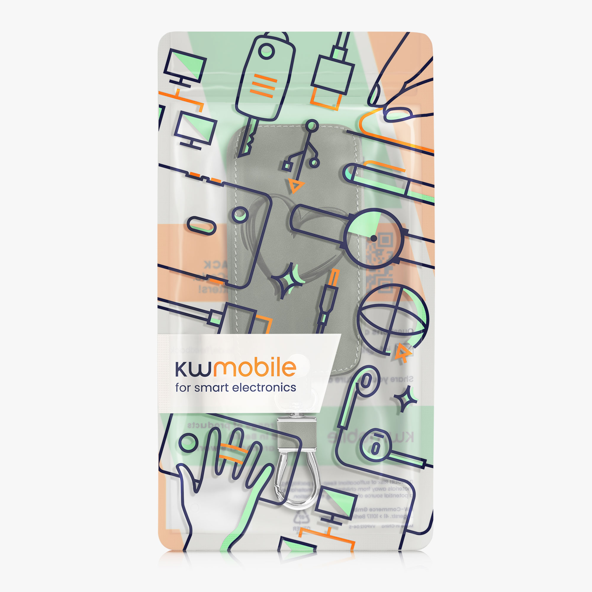kwmobile pouzdro na klíč Renault 4 - šedá