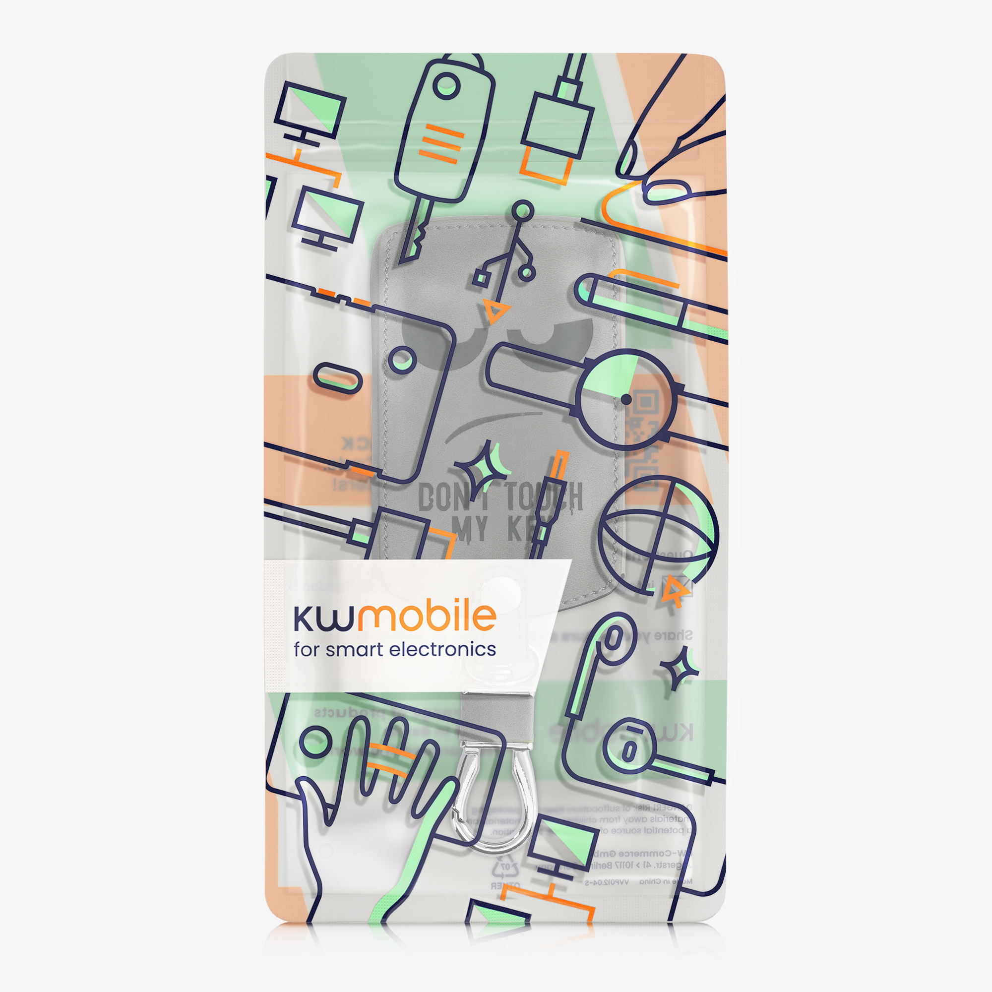 kwmobile pouzdro na klíč Renault 4 - šedá