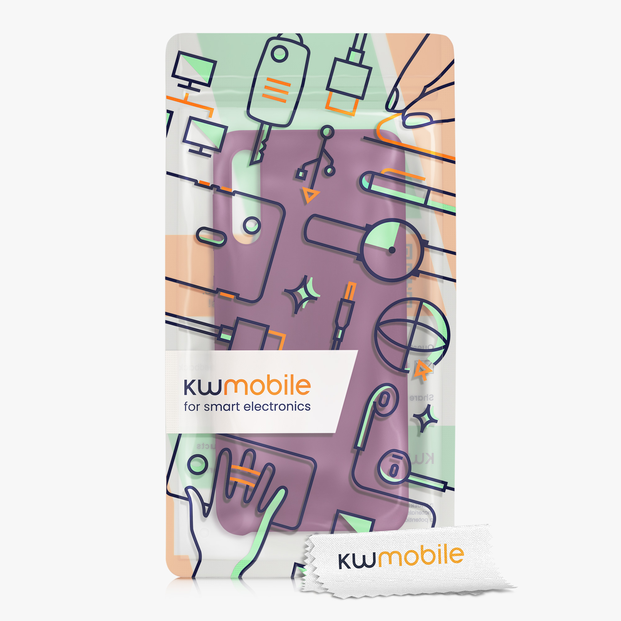 Kryt na mobil Samsung Galaxy A50 kwmobile TPU Bordeaux fialová