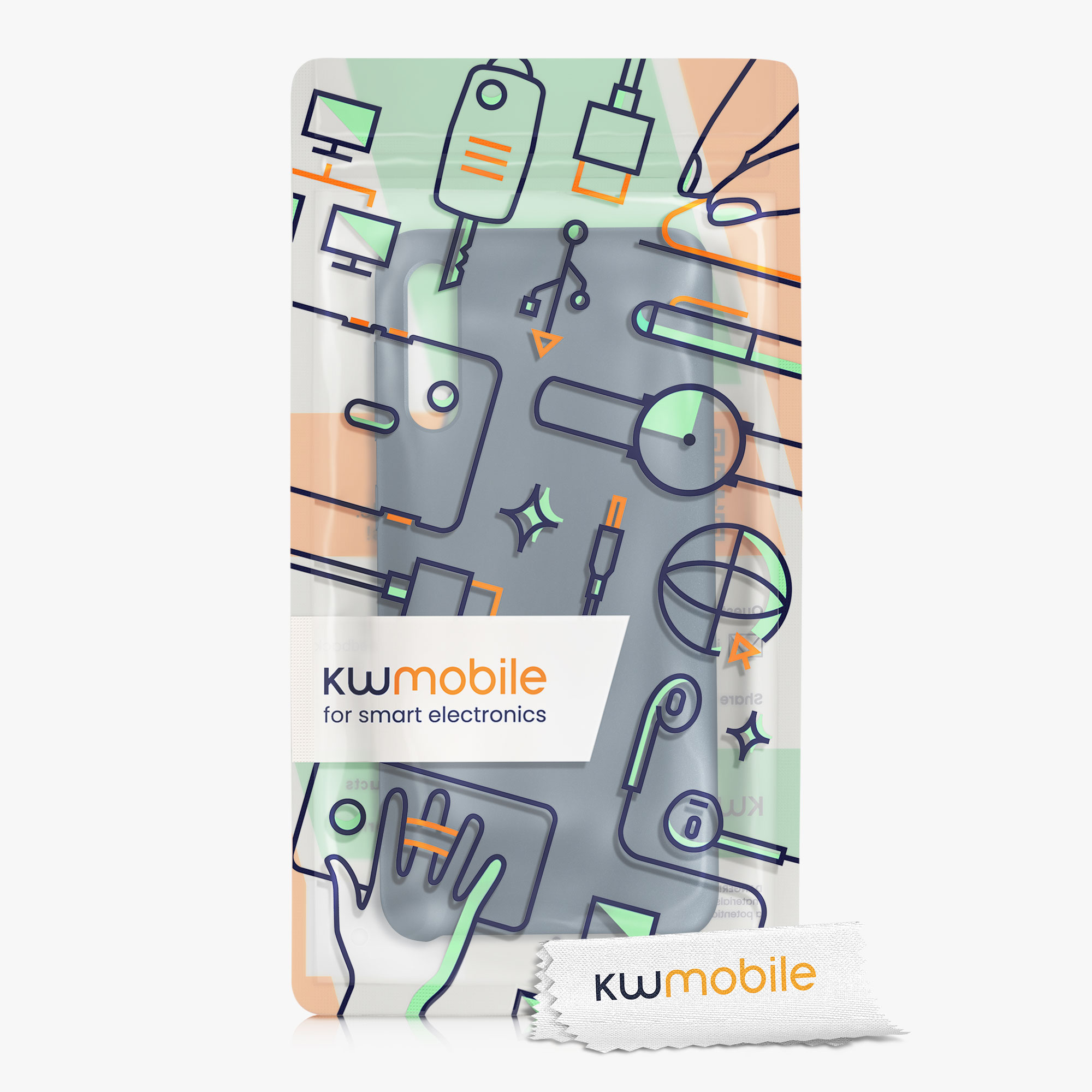 Kryt na mobil Samsung Galaxy A50 kwmobile TPU Tmavě břidlicová