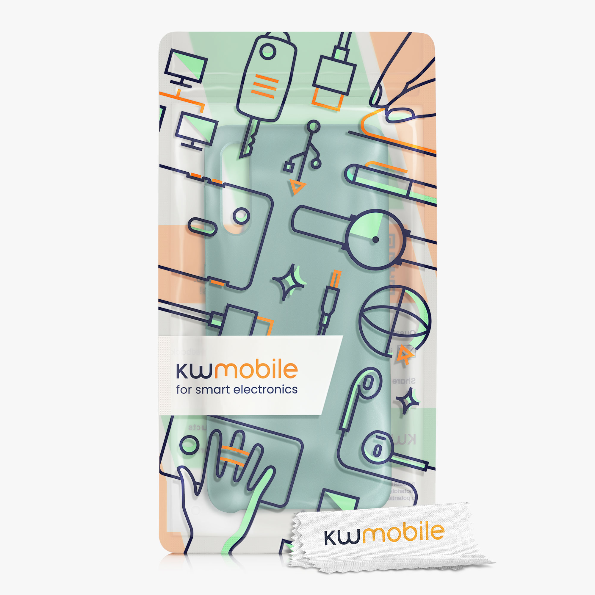 Kryt na mobil Samsung Galaxy A50 kwmobile TPU Arktická noc