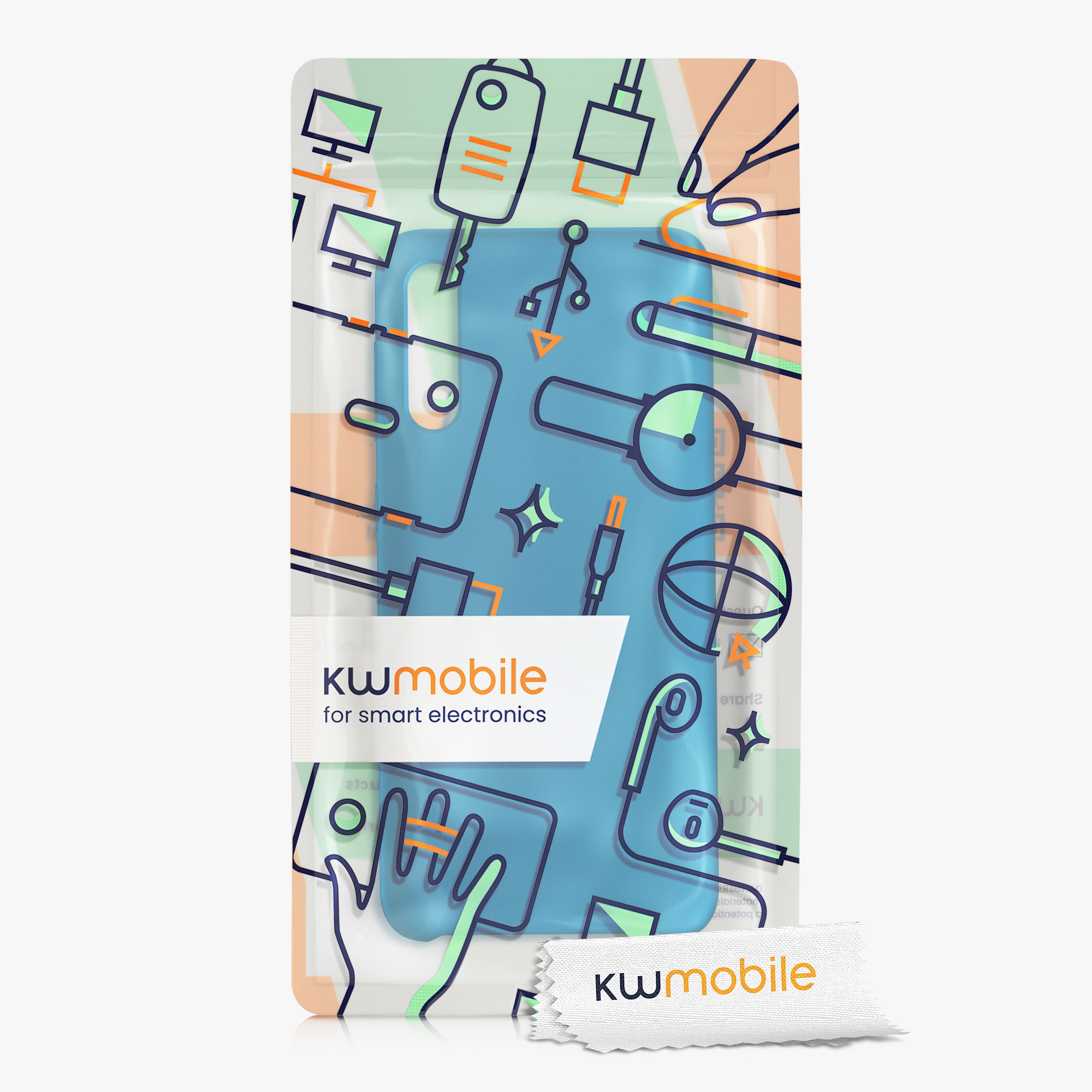 Kryt na mobil Samsung Galaxy A50 kwmobile TPU Karibská modrá
