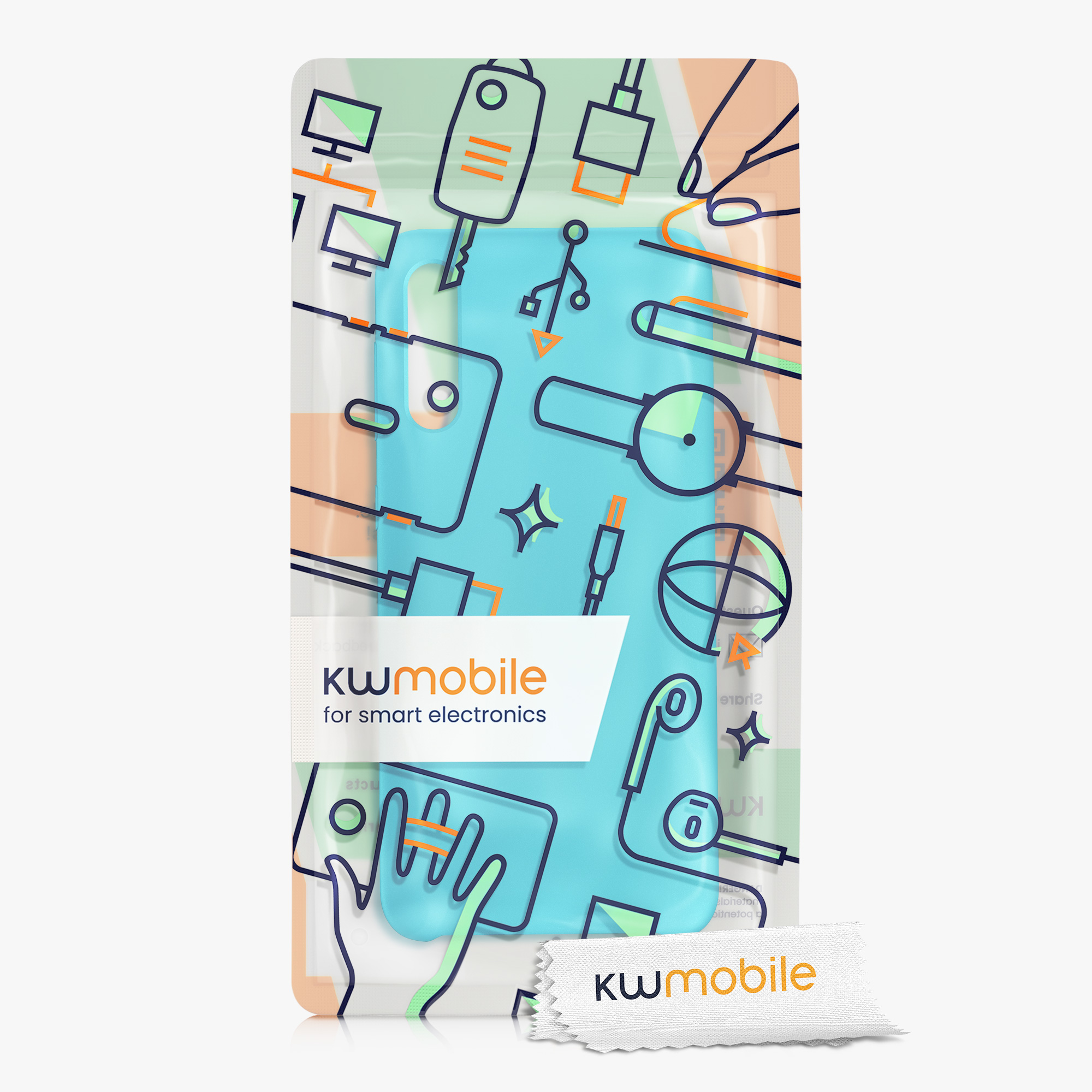Kryt na mobil Samsung Galaxy A50 kwmobile TPU Chladný ledovec