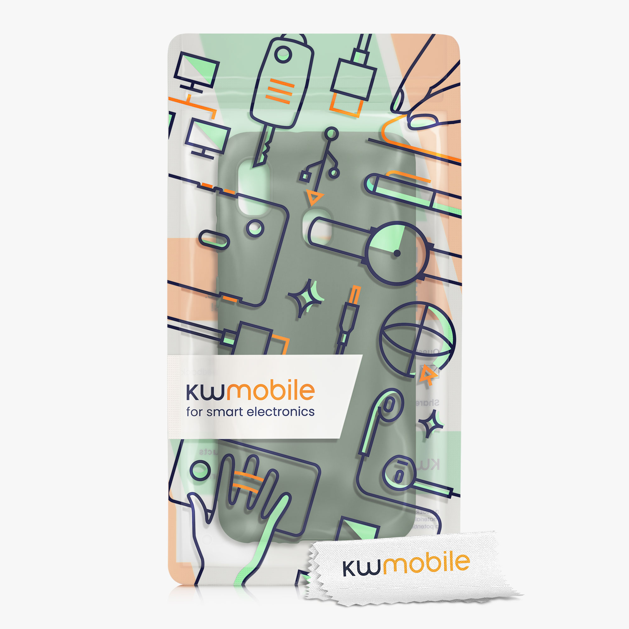 Kryt na mobil Samsung Galaxy A20e kwmobile TPU matně tmavě zelený