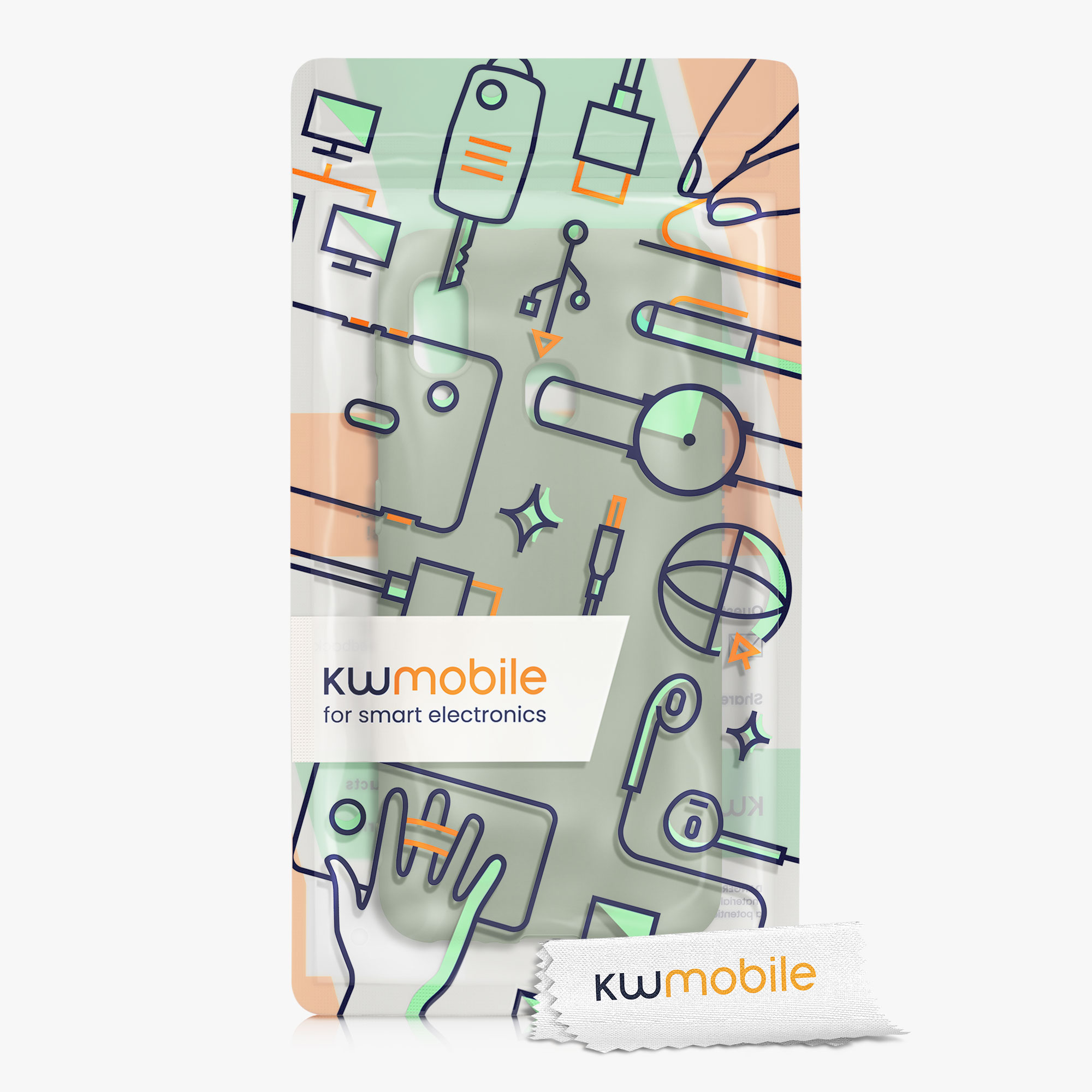 Kryt na mobil Samsung Galaxy A20e kwmobile TPU šedozelený