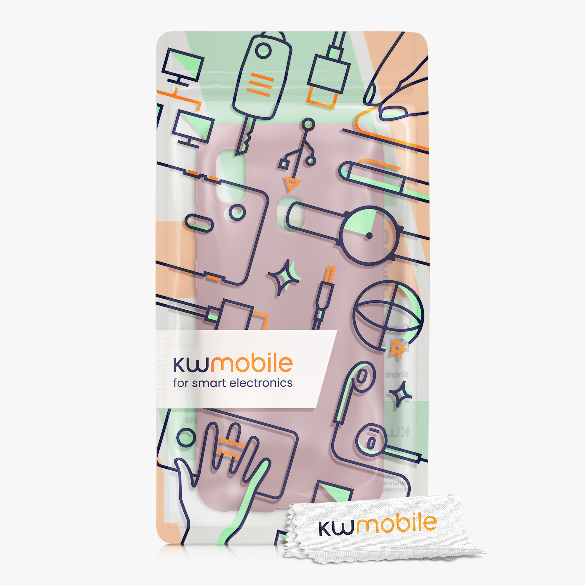 Kryt na mobil Samsung Galaxy A20e kwmobile TPU matně starorůžový