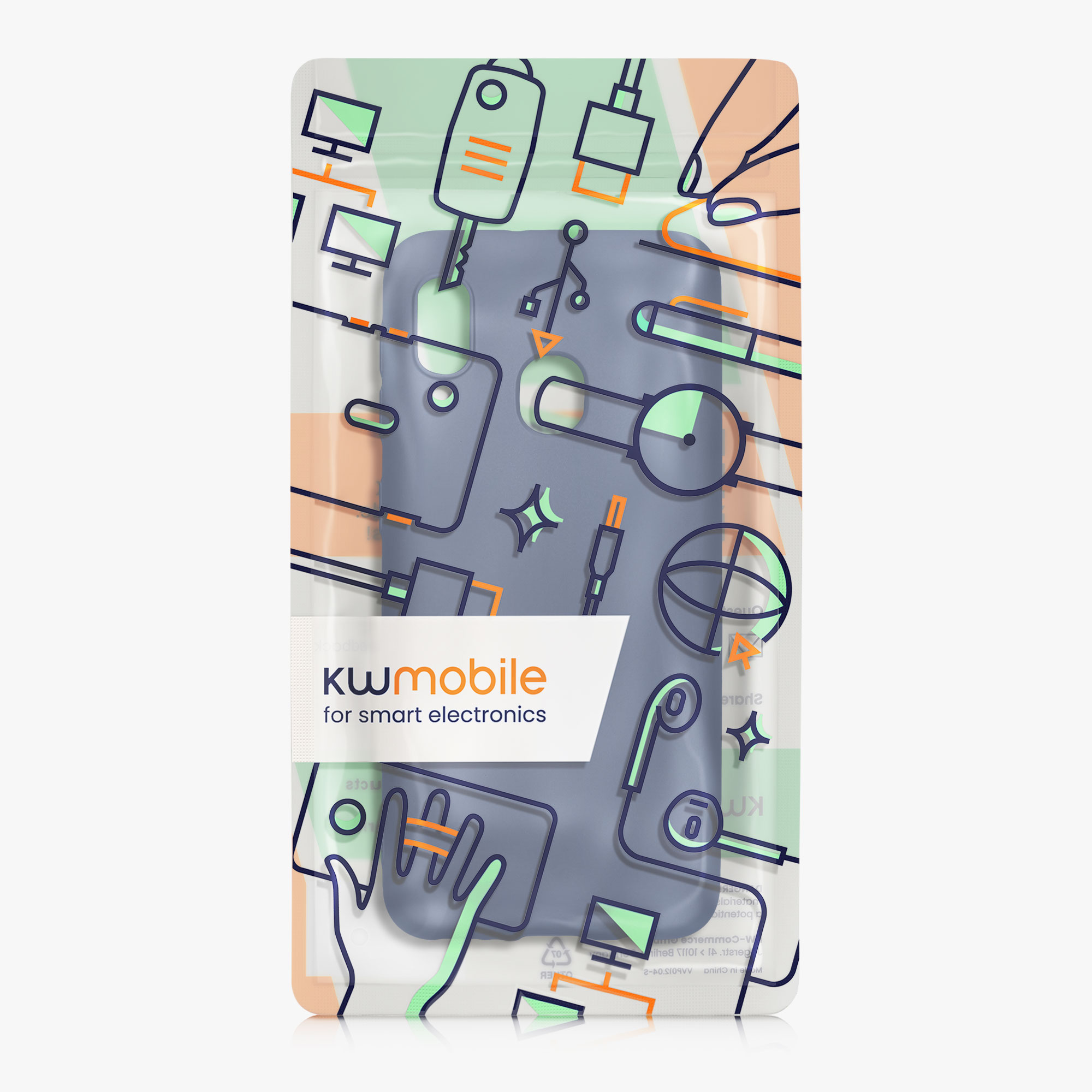 Metalický kryt na mobil Samsung Galaxy A20e kwmobile metalicky modrý