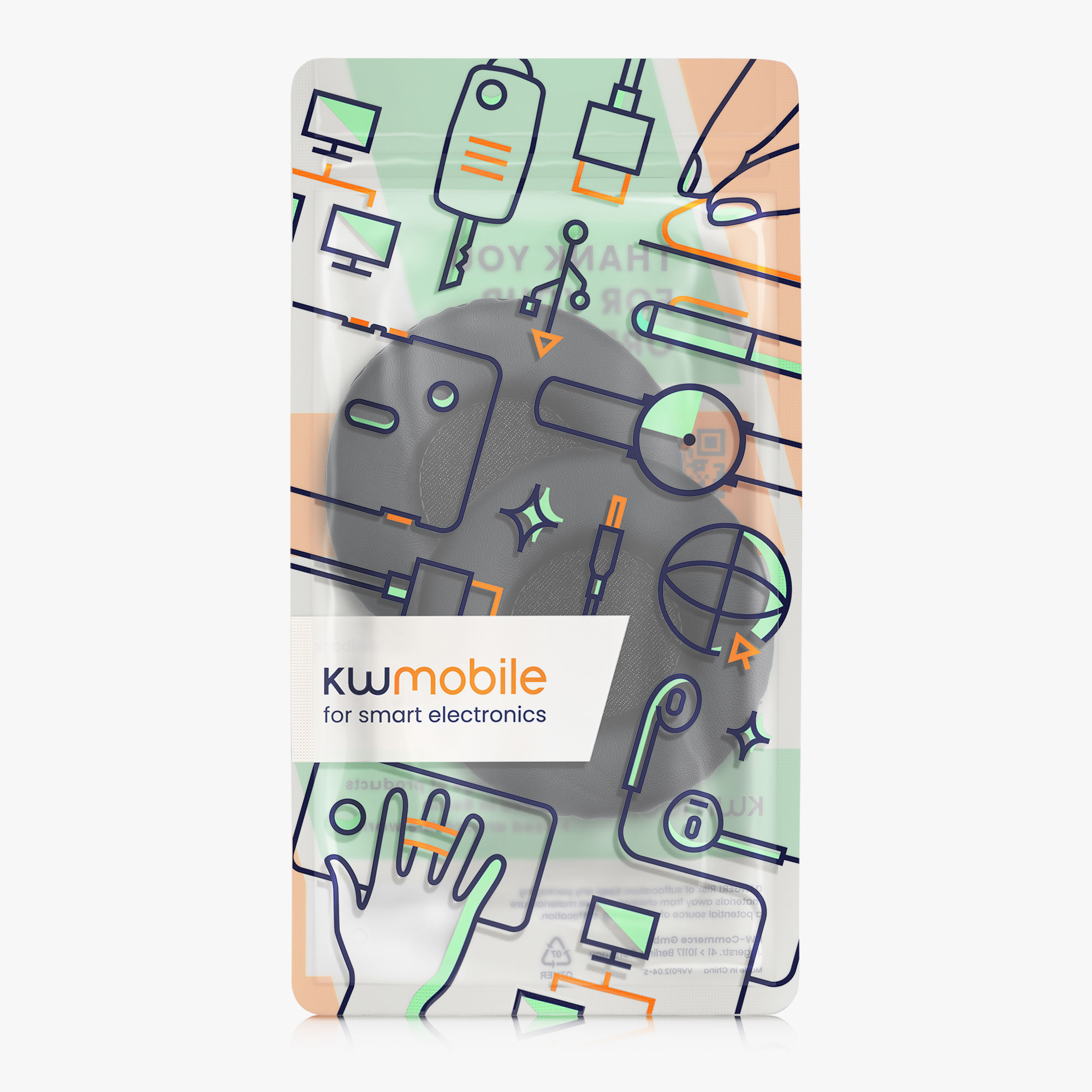 2x Náhradní náušníky / polstrování Skullcandy Hesh 2.0 kwmobile - černá