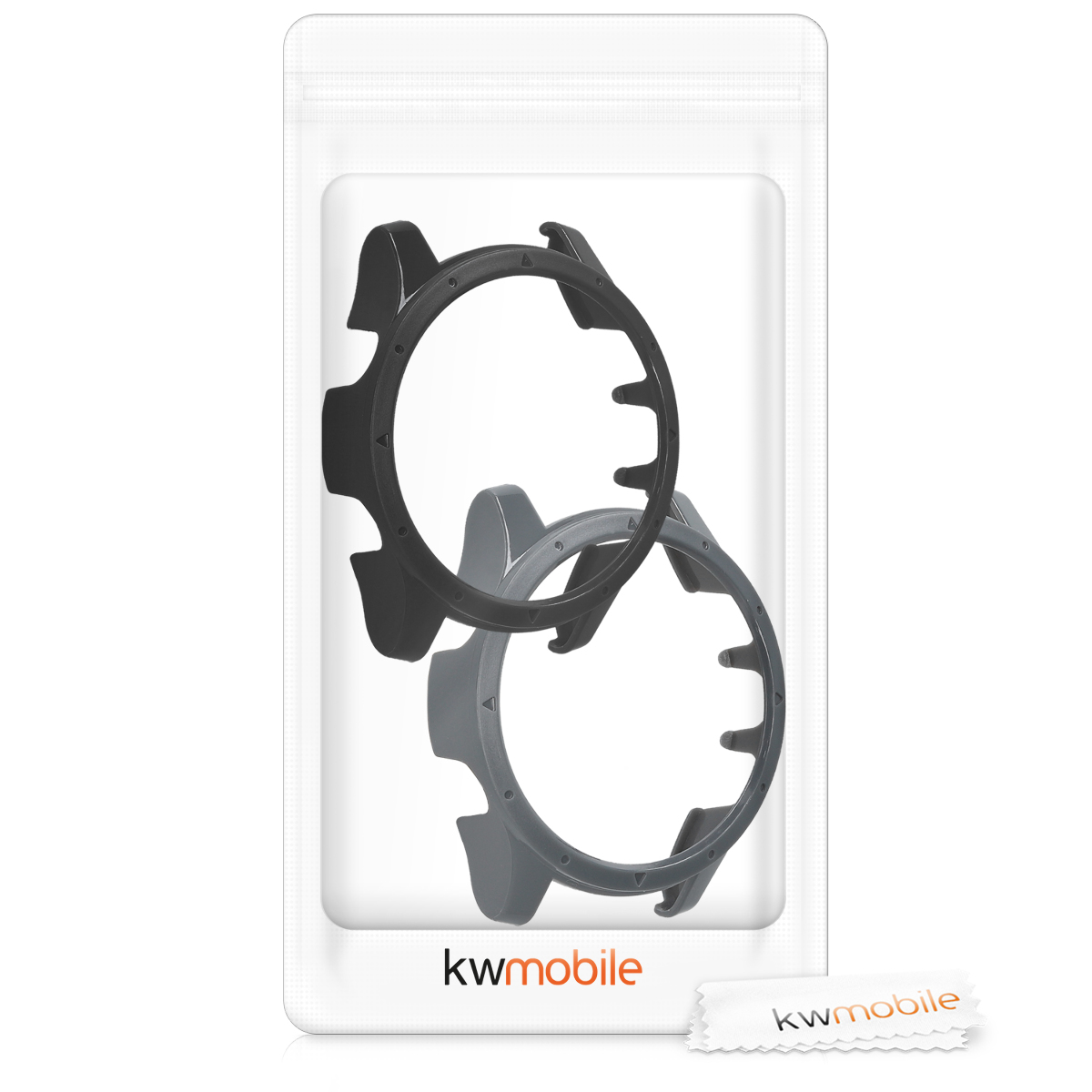 Silikonový rámeček Garmin Forerunner 935 / 945 kwmobile 2 ks černá / šedá