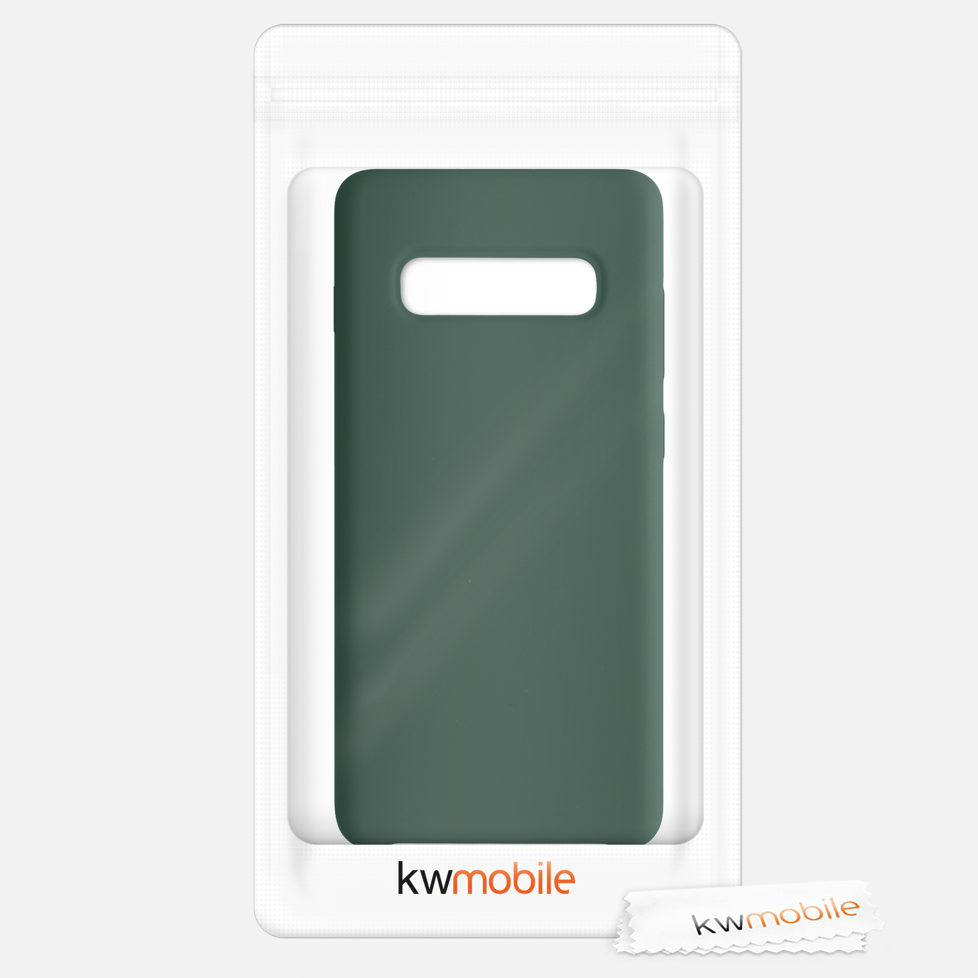 Kryt na mobil Samsung Galaxy S10 Plus / S10+ kwmobile TPU mechově zelený