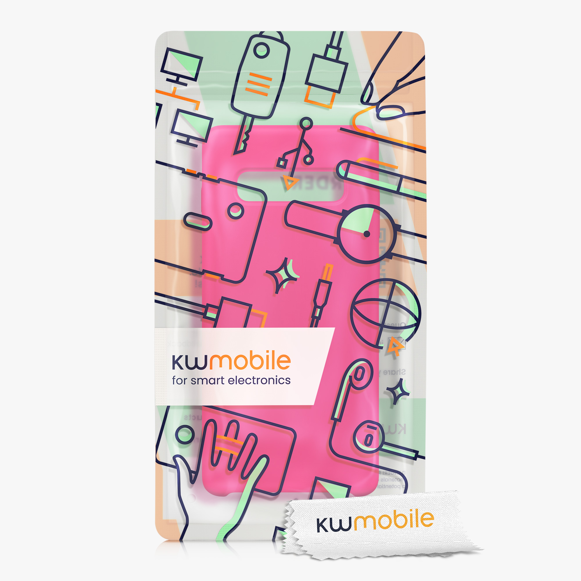 Kryt na mobil Samsung Galaxy S10 Plus / S10+ kwmobile TPU neonově růžový