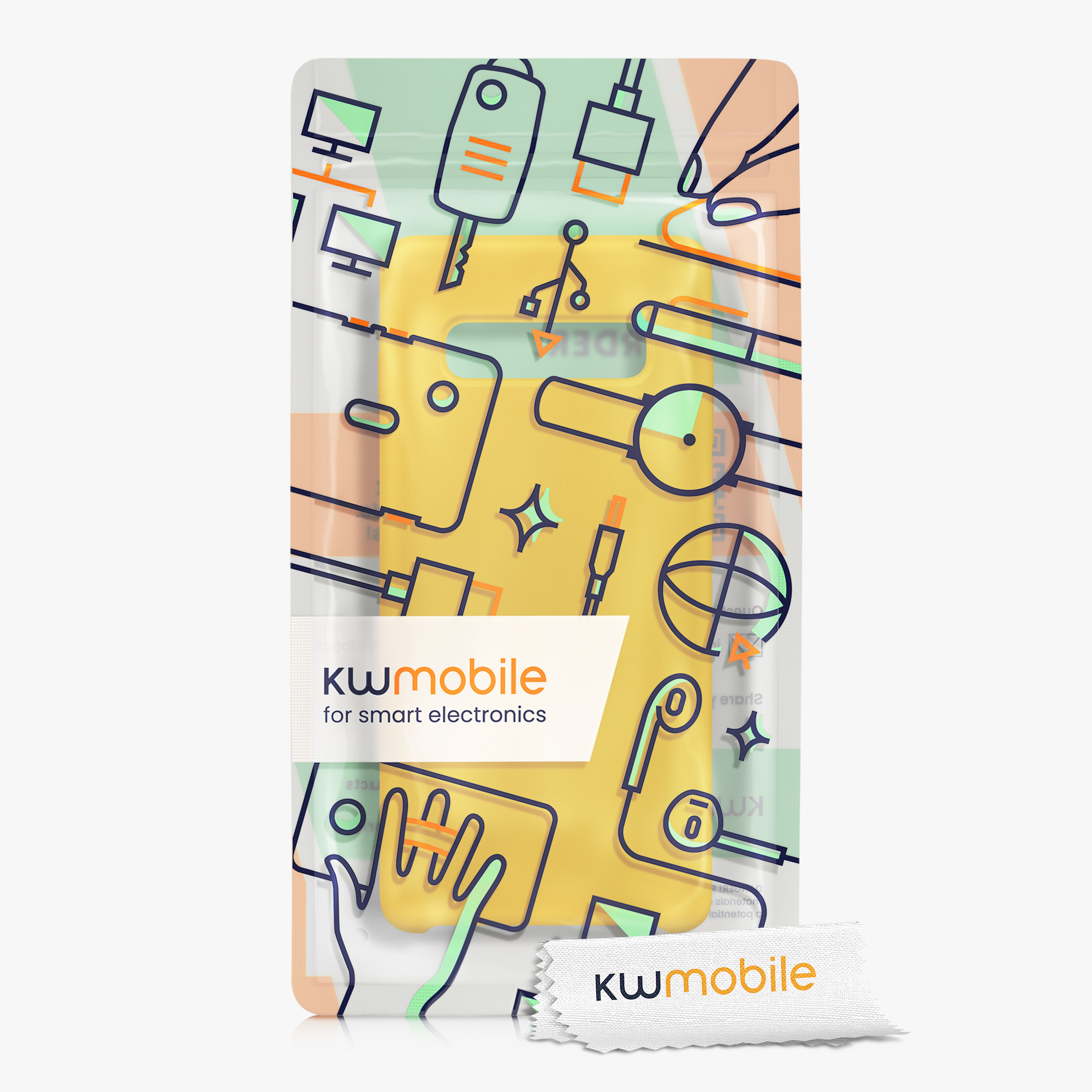 Kryt na mobil Samsung Galaxy S10 Plus / S10+ kwmobile TPU zářivě žlutý