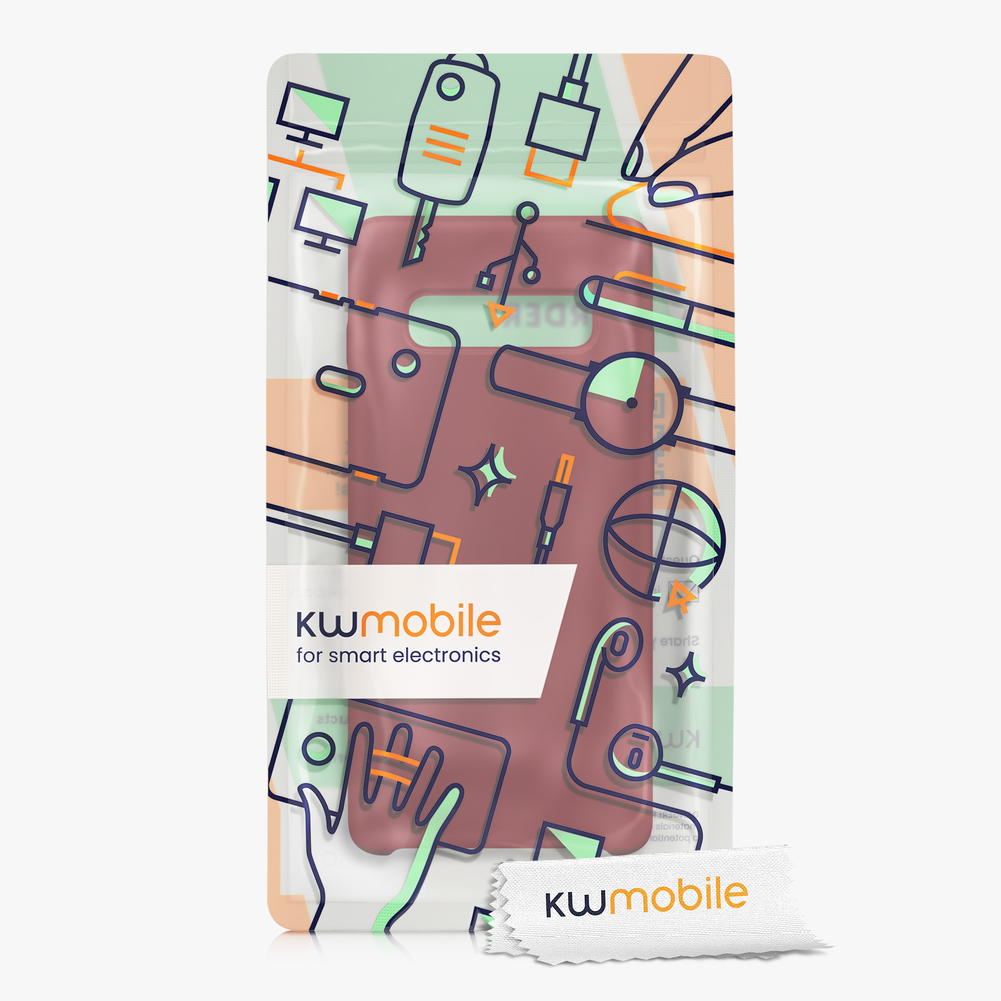 Kryt na mobil Samsung Galaxy S10 Plus / S10+ kwmobile TPU rebarborově červený