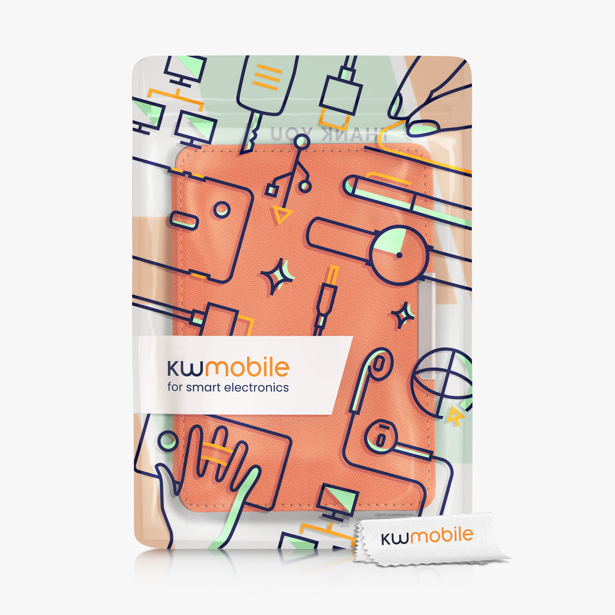 Pouzdro na čtečku kwmobile Kindle Paperwhite - oranžová