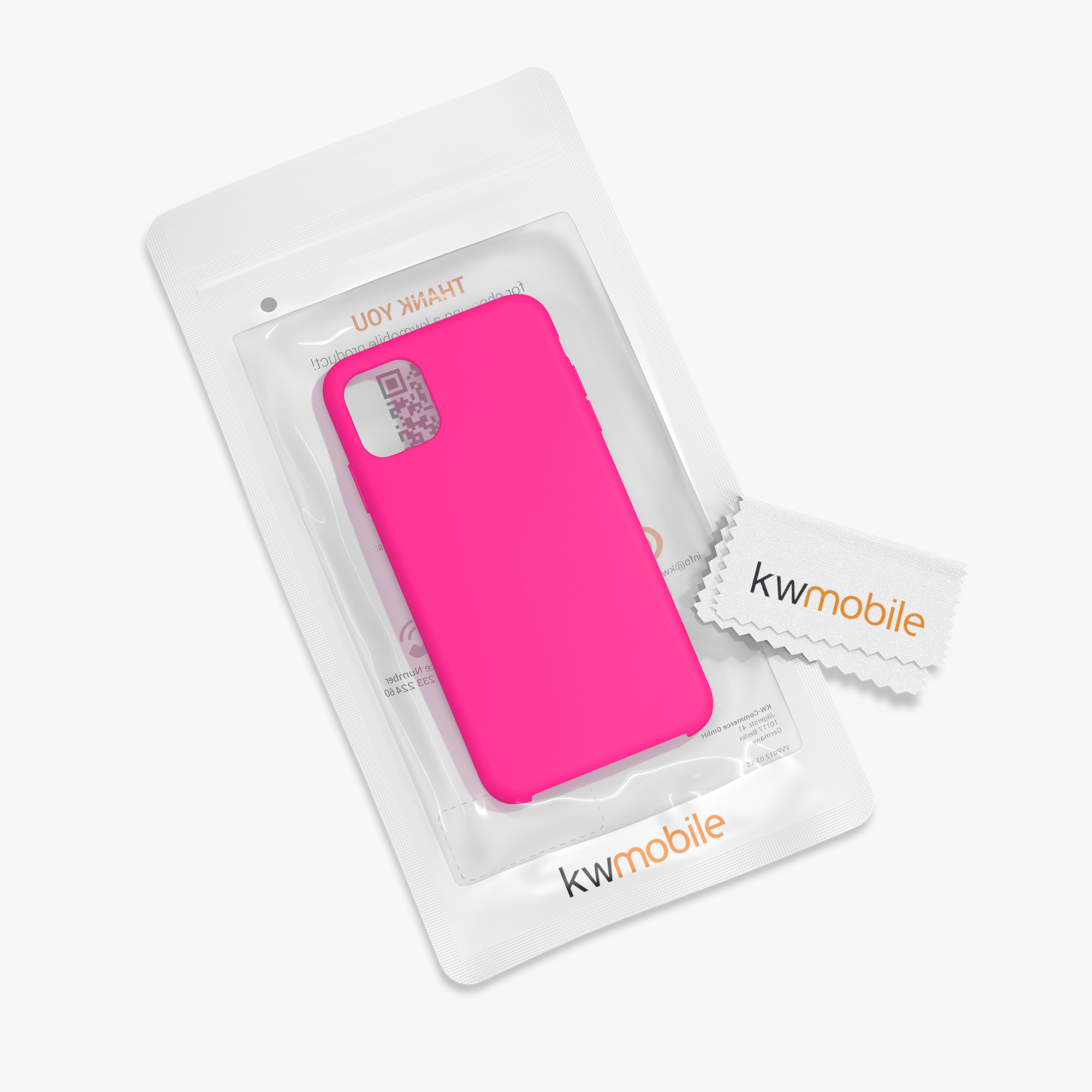 Kryt na mobil kwmobile iPhone 11 - Wireless Charging Neon Pink