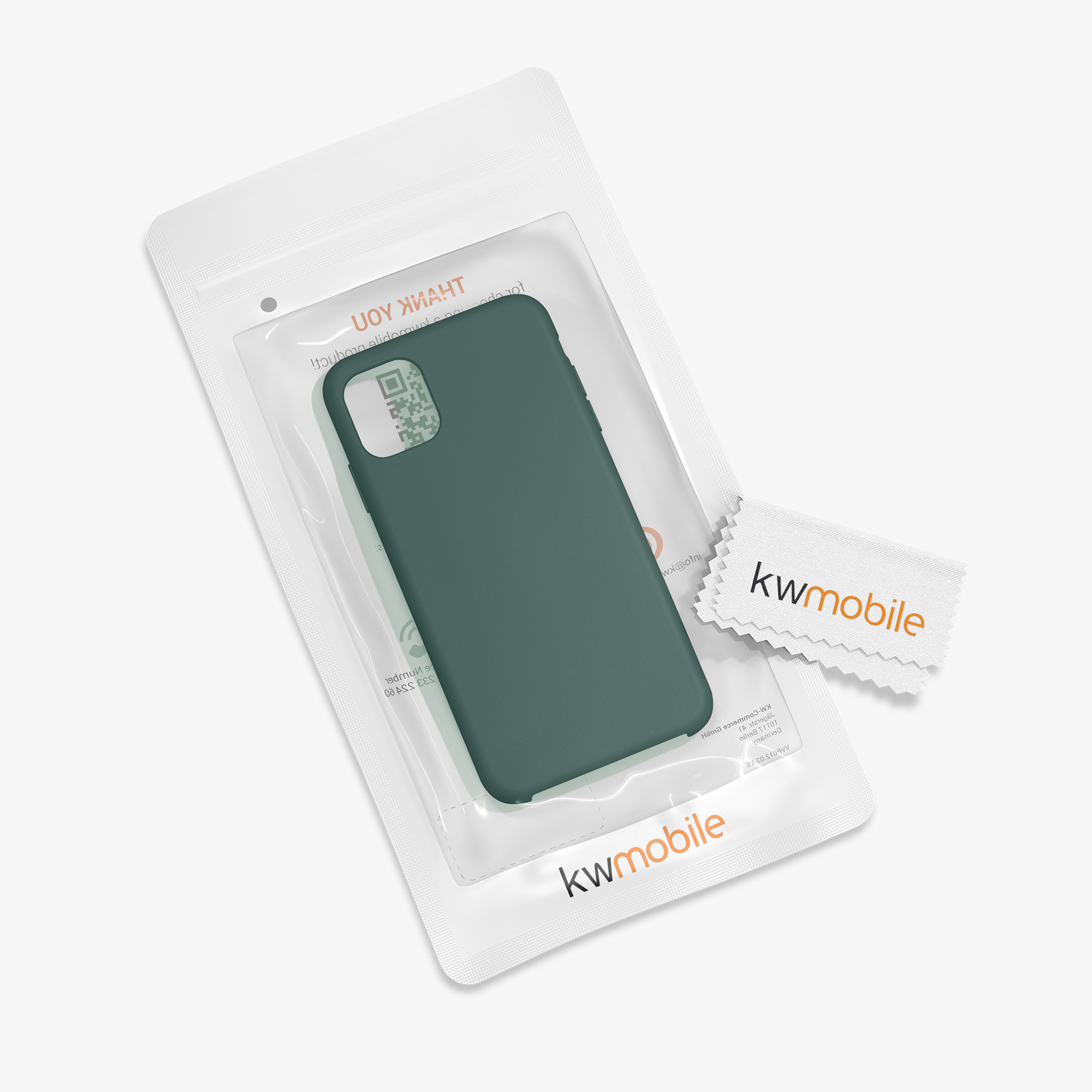 Kryt na mobil kwmobile iPhone 11 - Wireless Charging Moss Green