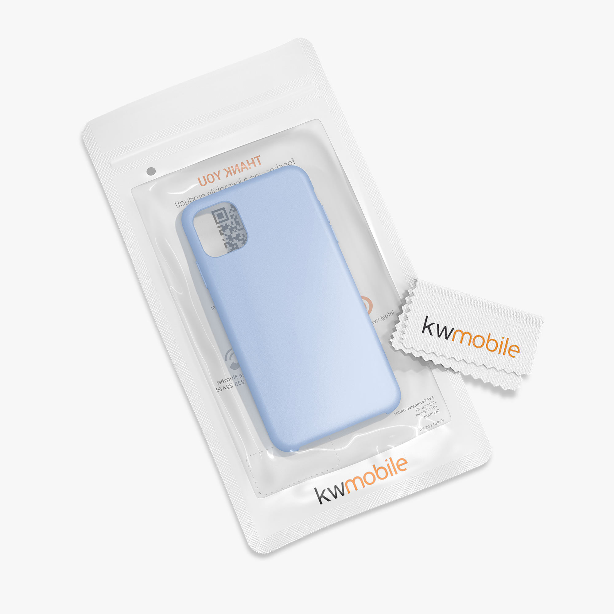 Kryt na mobil kwmobile iPhone 11 - Wireless Charging Light Blue Matte