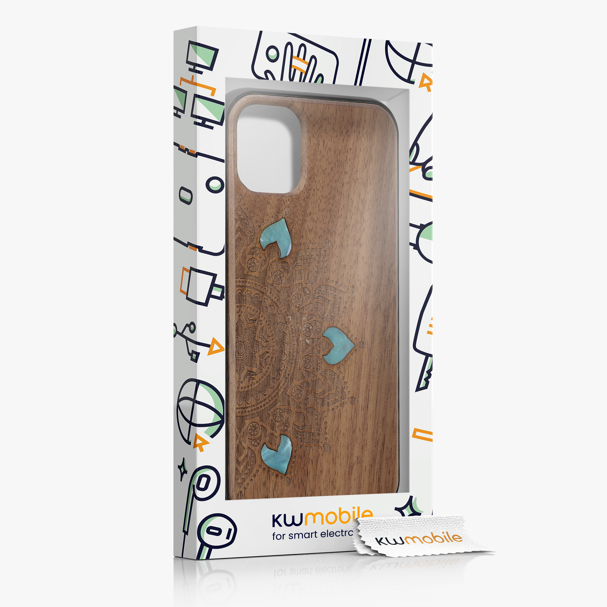 Kryt na mobil kwmobile iPhone 11 - tmavě hnědá