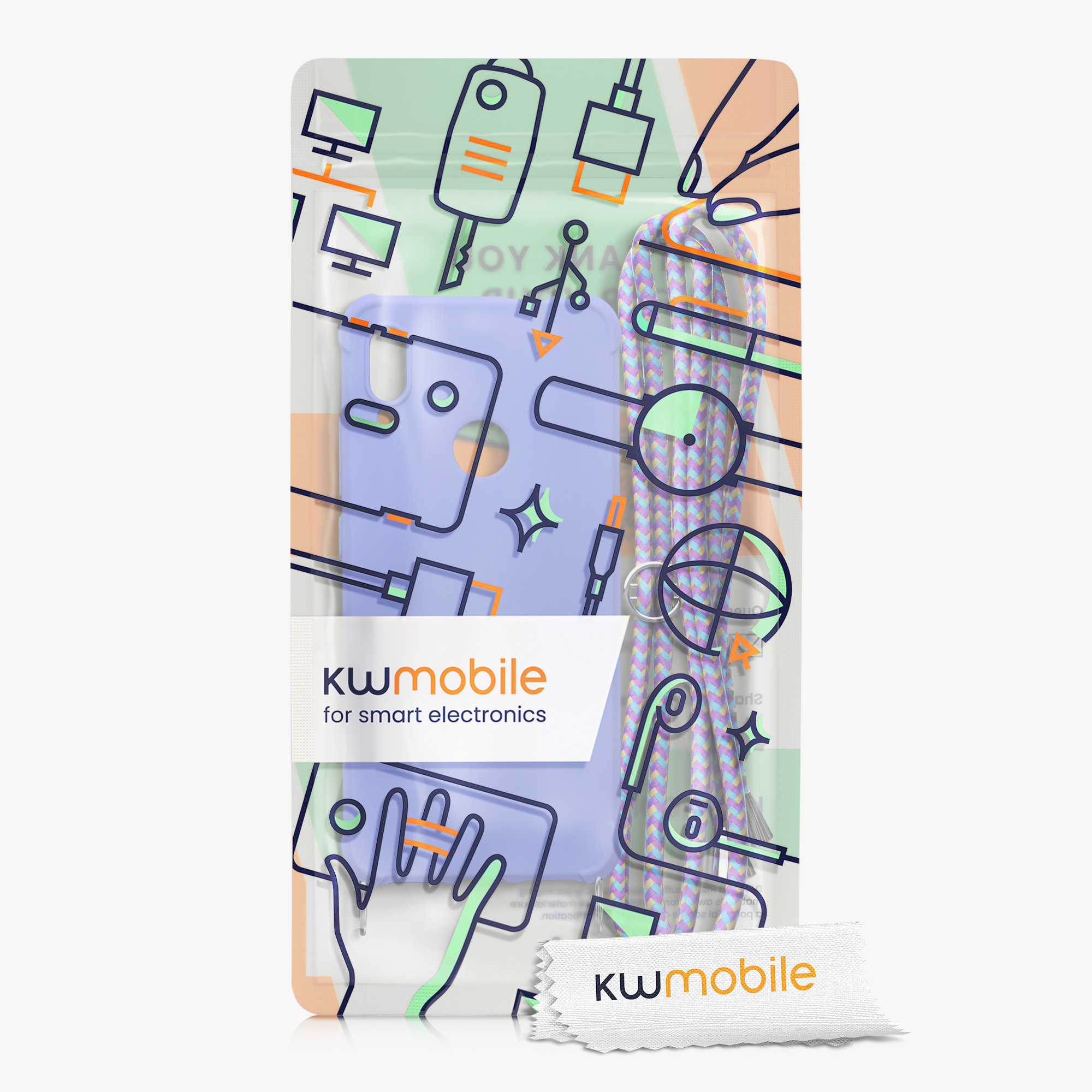 Crossbody kryt kwmobile pro Xiaomi Redmi Note 7 / Note 7 Pro - levandulová