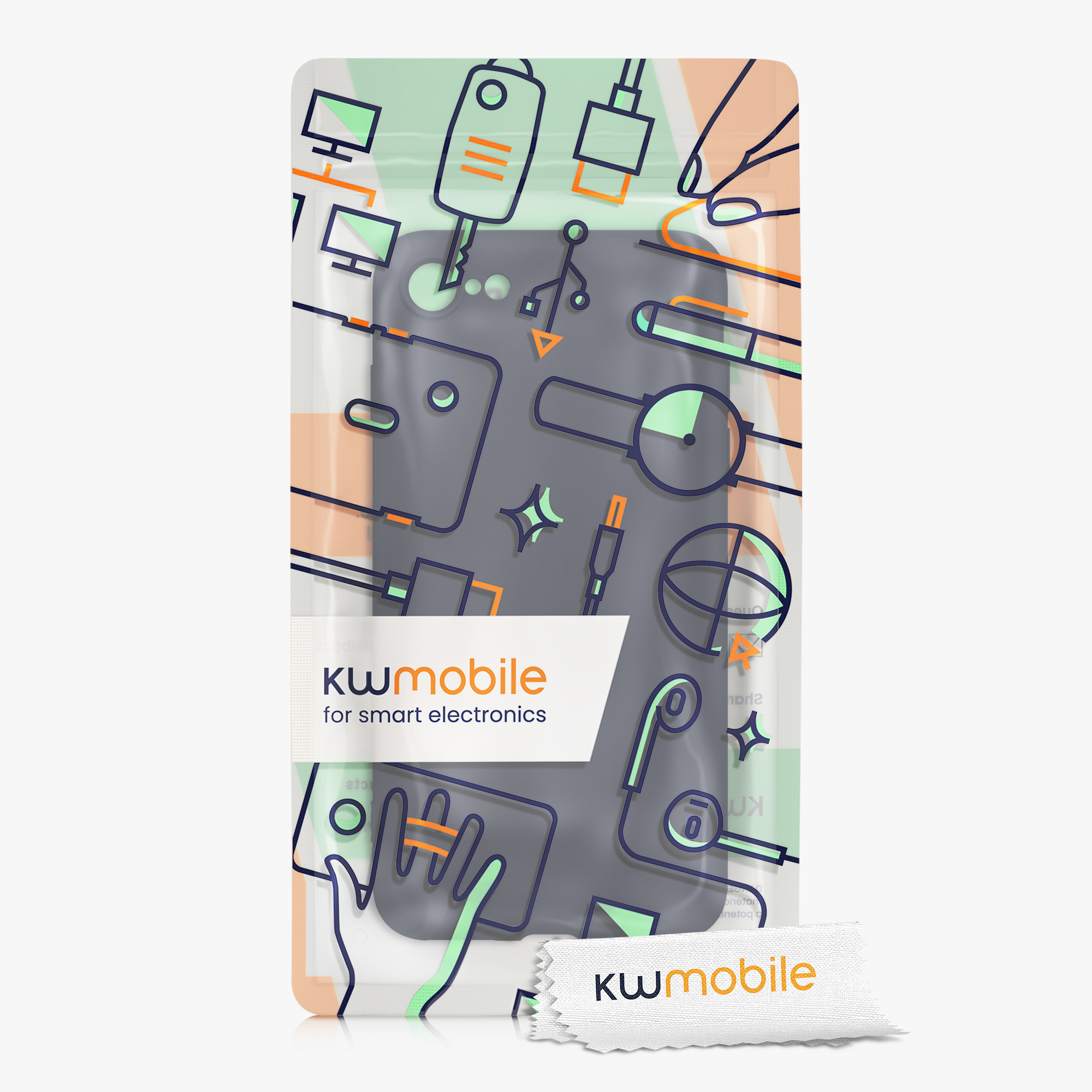 Silikonový TPU kryt kwmobile pro iPhone SE 2022/2020/8/7 - borůvková