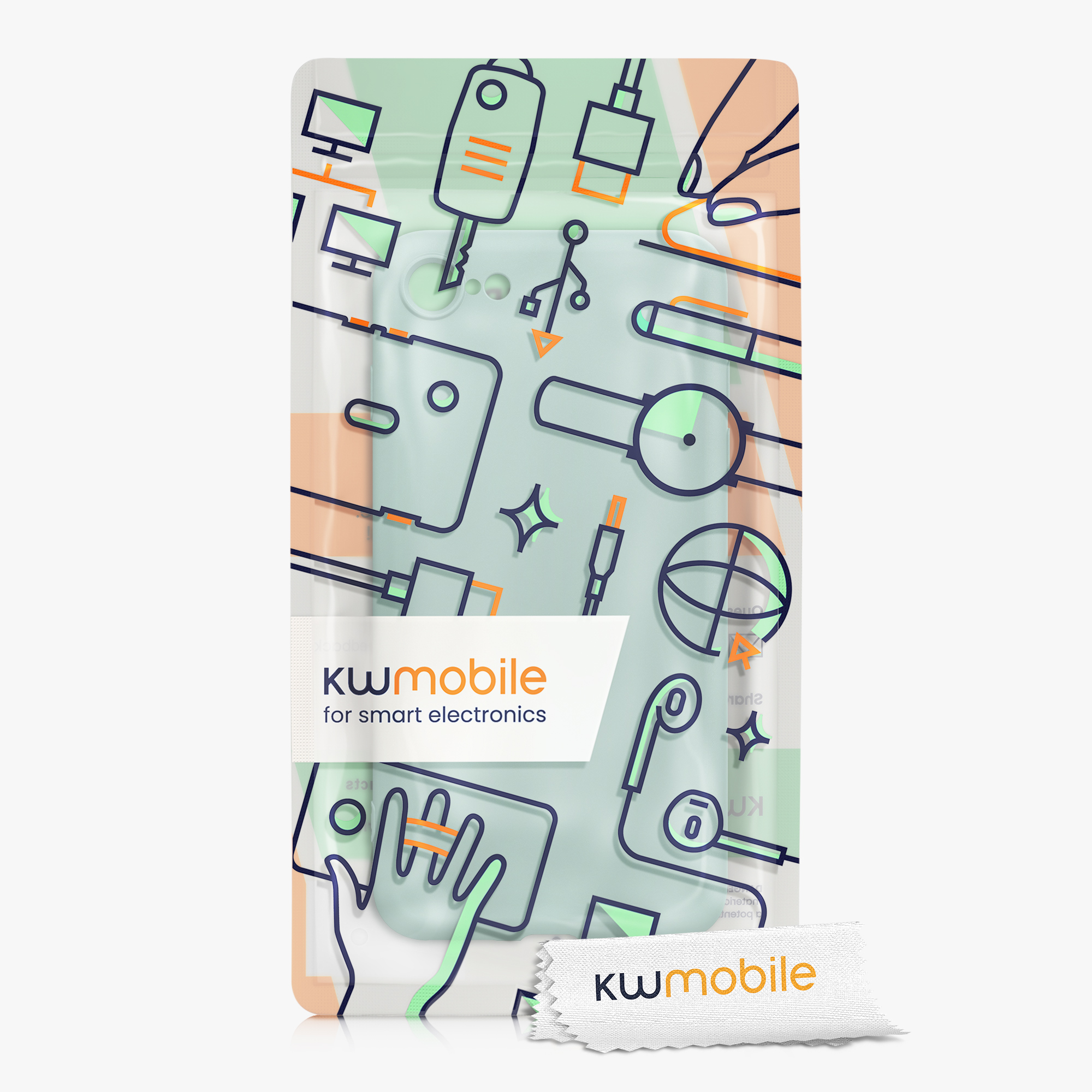 Silikonový TPU kryt kwmobile pro iPhone SE 2022/2020/8/7 - mátová