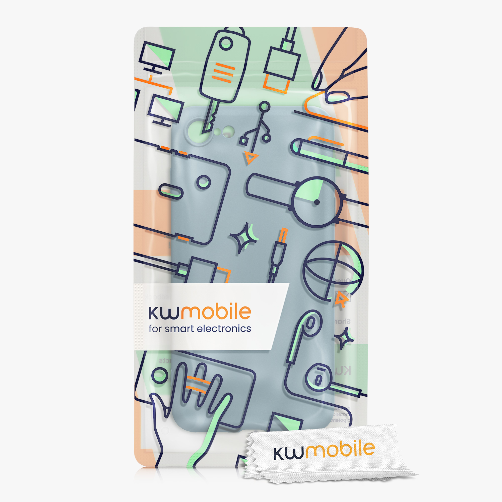 Silikonový TPU kryt kwmobile pro iPhone SE 2022/2020/8/7 - antická kamenná