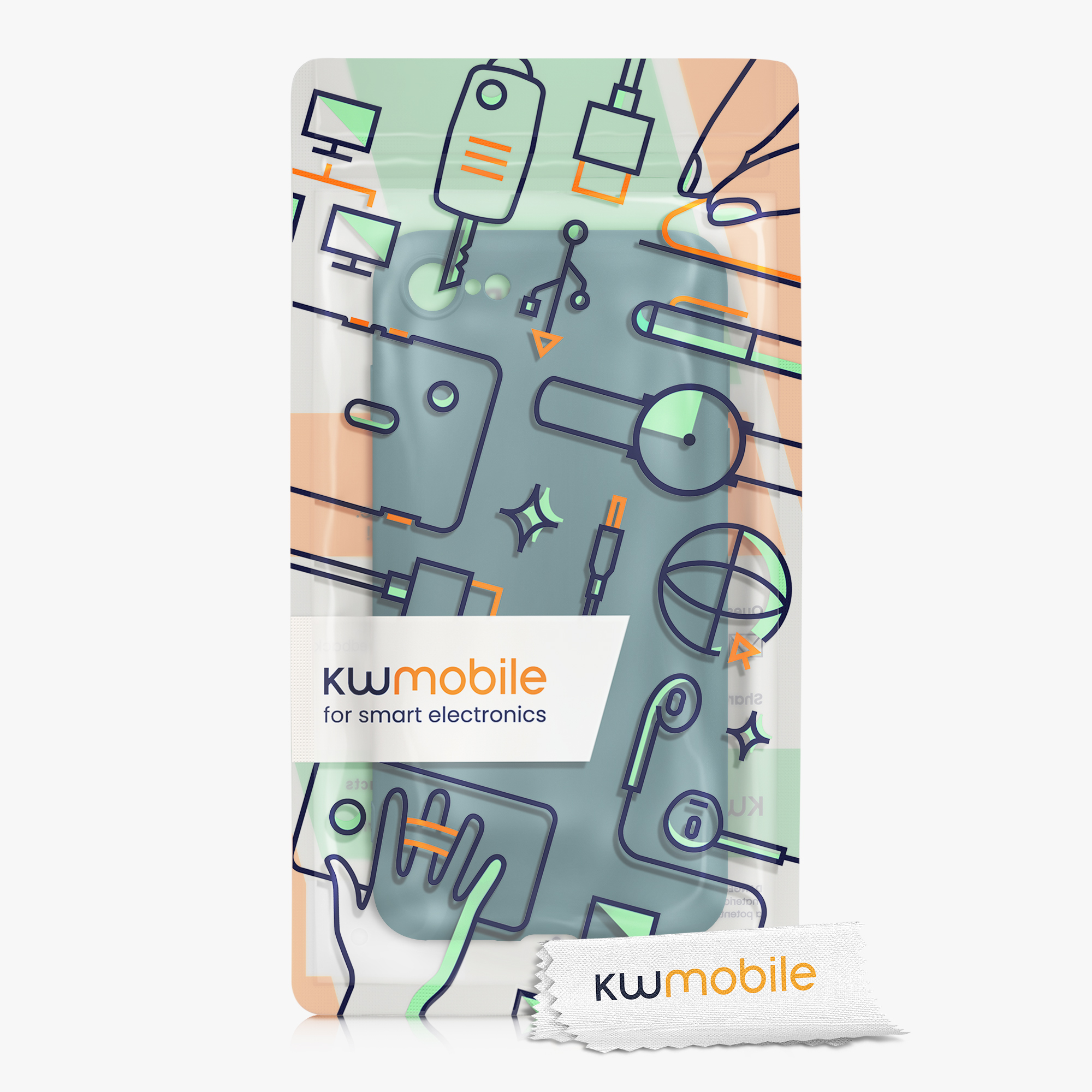 Silikonový TPU kryt kwmobile pro iPhone SE 2022/2020/8/7 - arkticky tmavá