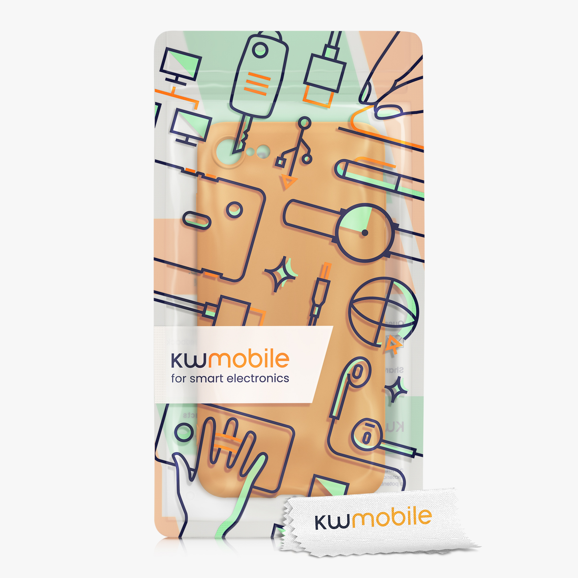 Silikonový TPU kryt kwmobile pro iPhone SE 2022/2020/8/7 - měsíčkově žlutá