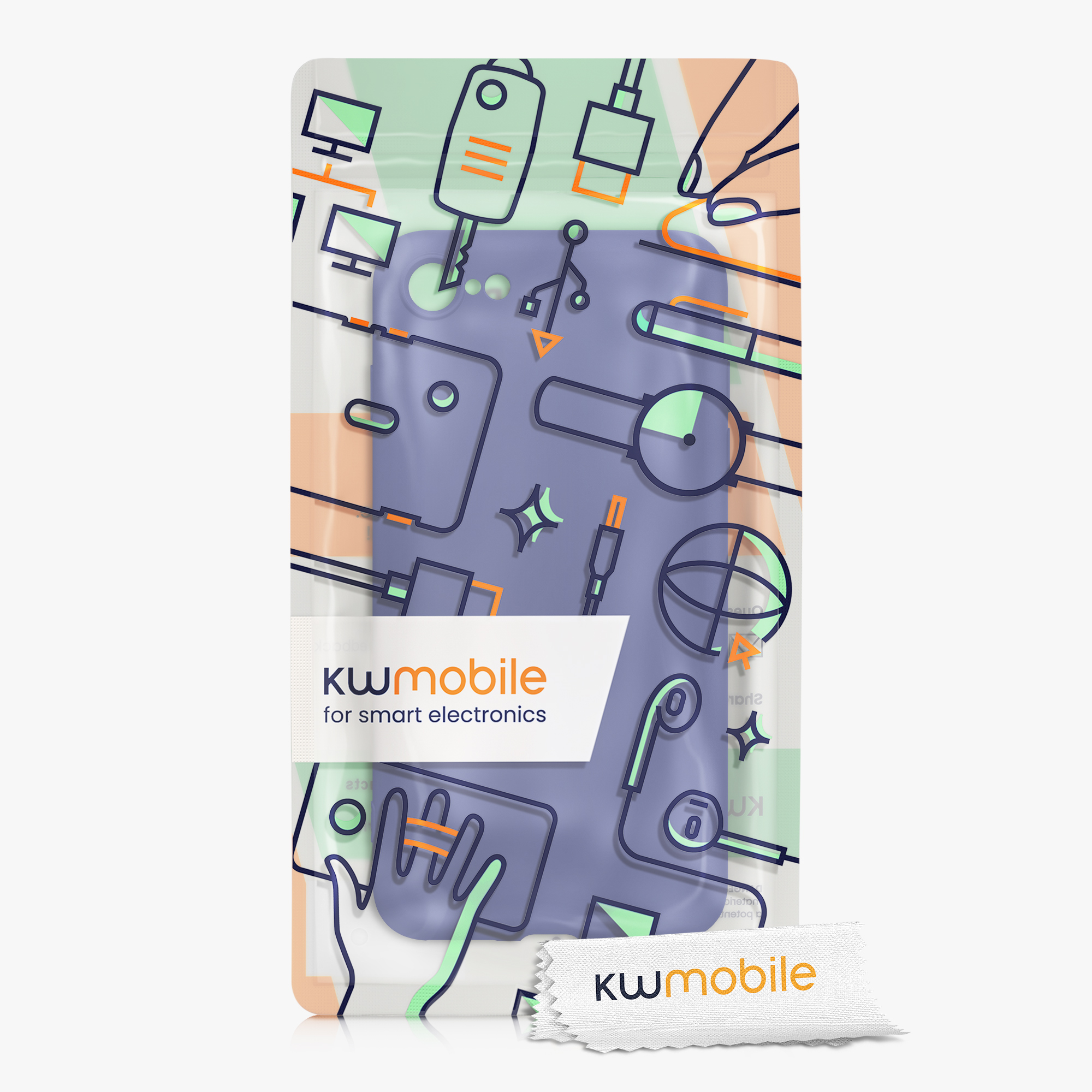 Silikonový TPU kryt kwmobile pro iPhone SE 2022/2020/8/7 - modrofialová