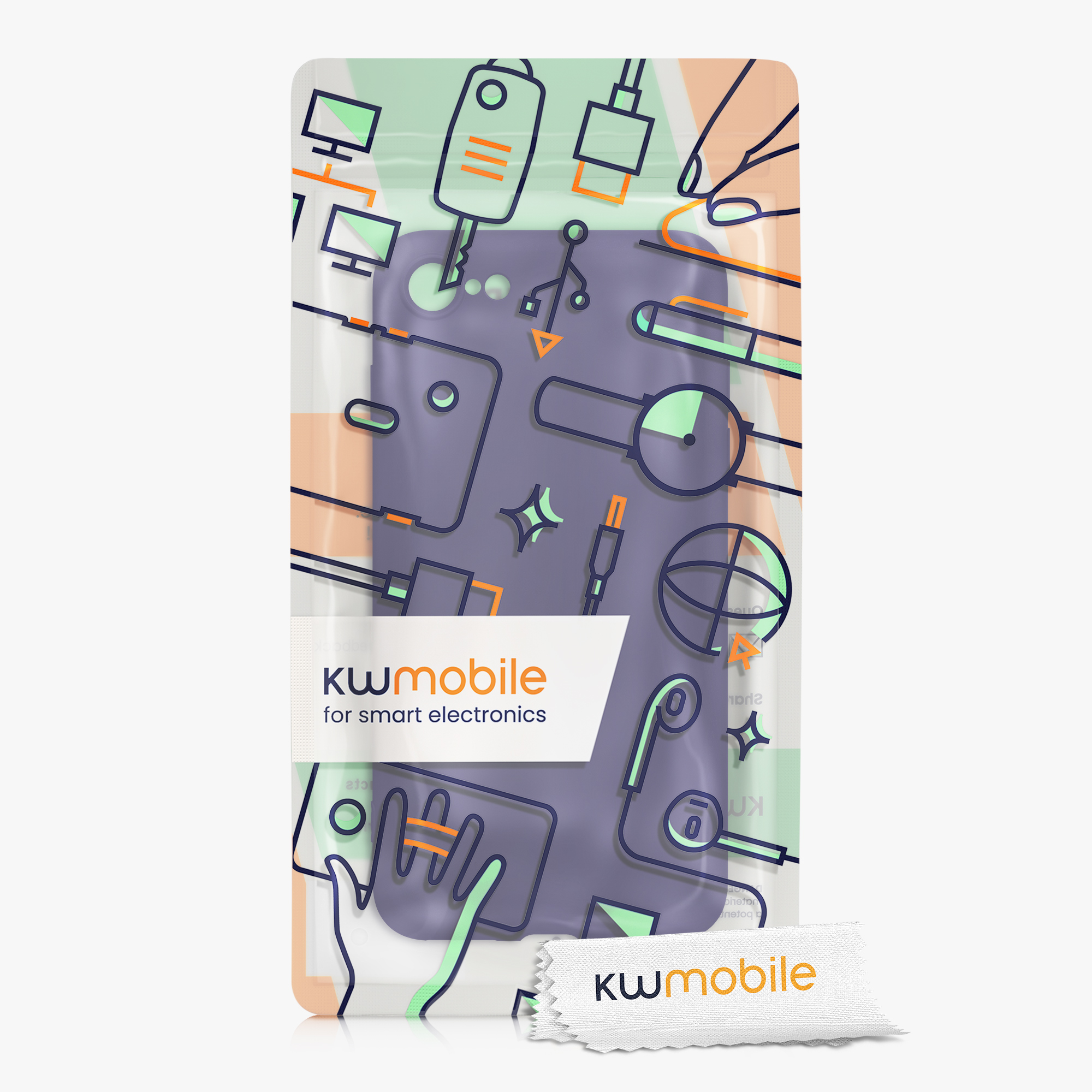 Silikonový TPU kryt kwmobile pro iPhone SE 2022/2020/8/7 - sametově modrá