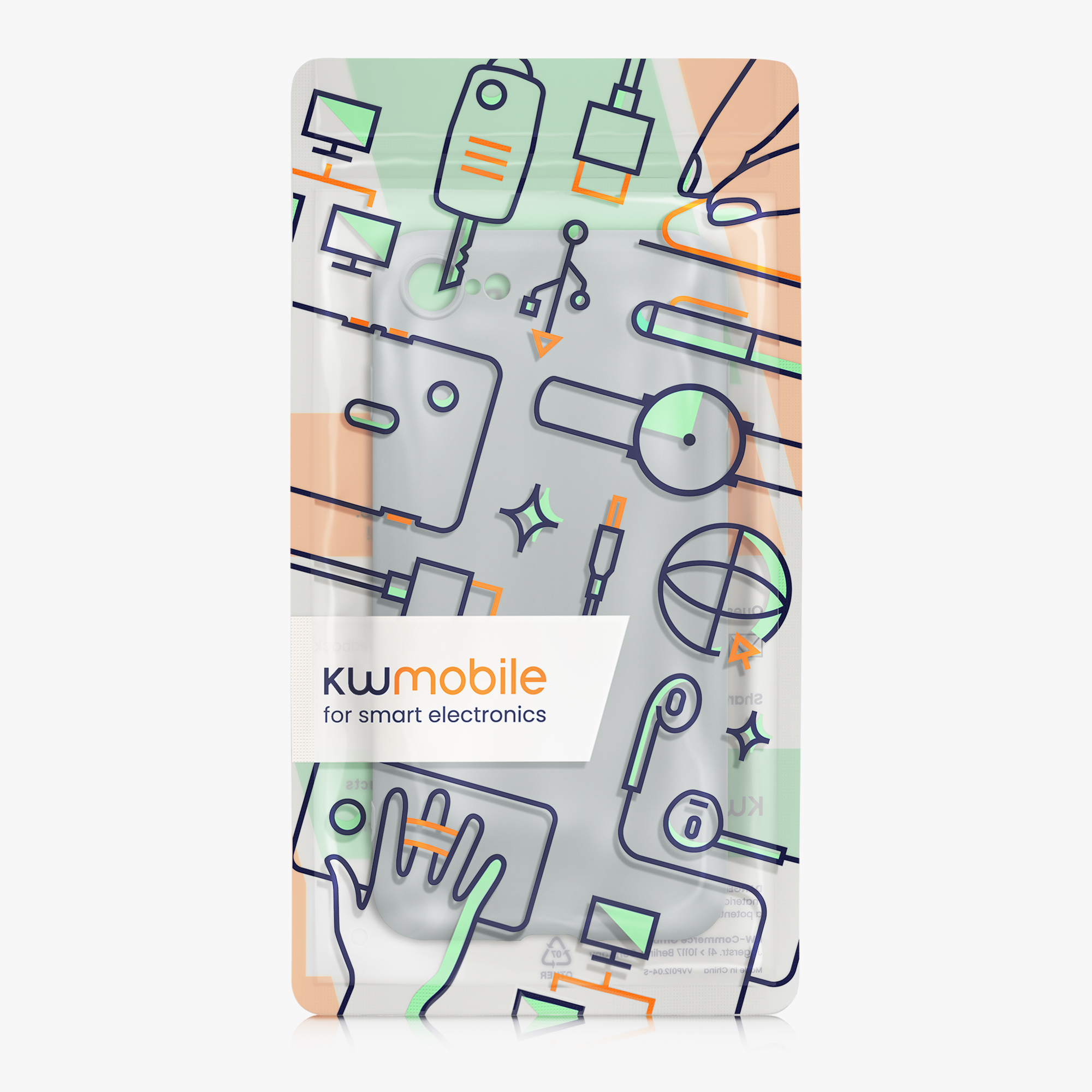 Silikonový TPU kryt kwmobile pro iPhone SE 2022/2020/8/7 - šedá