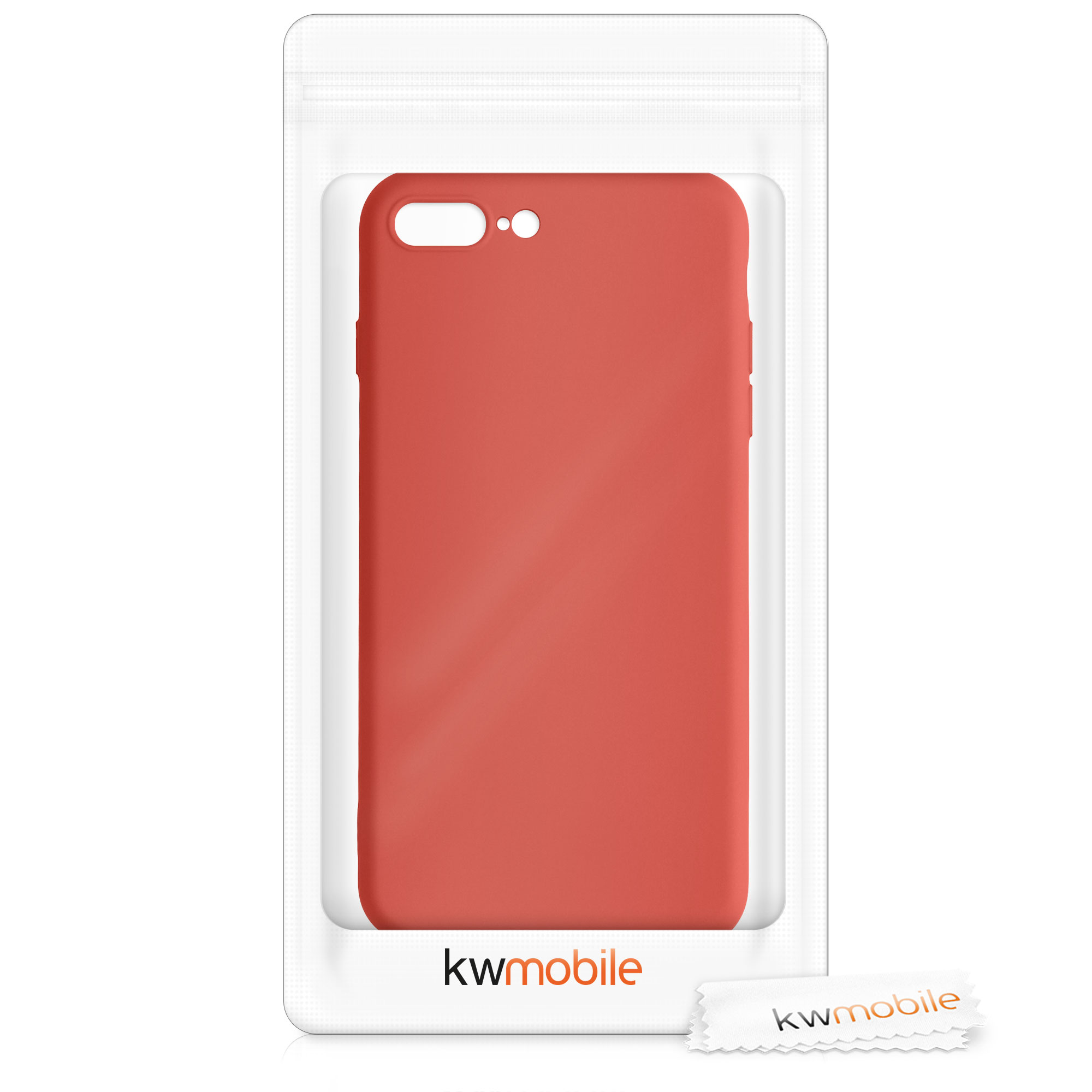 Silikonový kryt kwmobile pro Apple iPhone 7 Plus / iPhone 8 Plus - oranžová