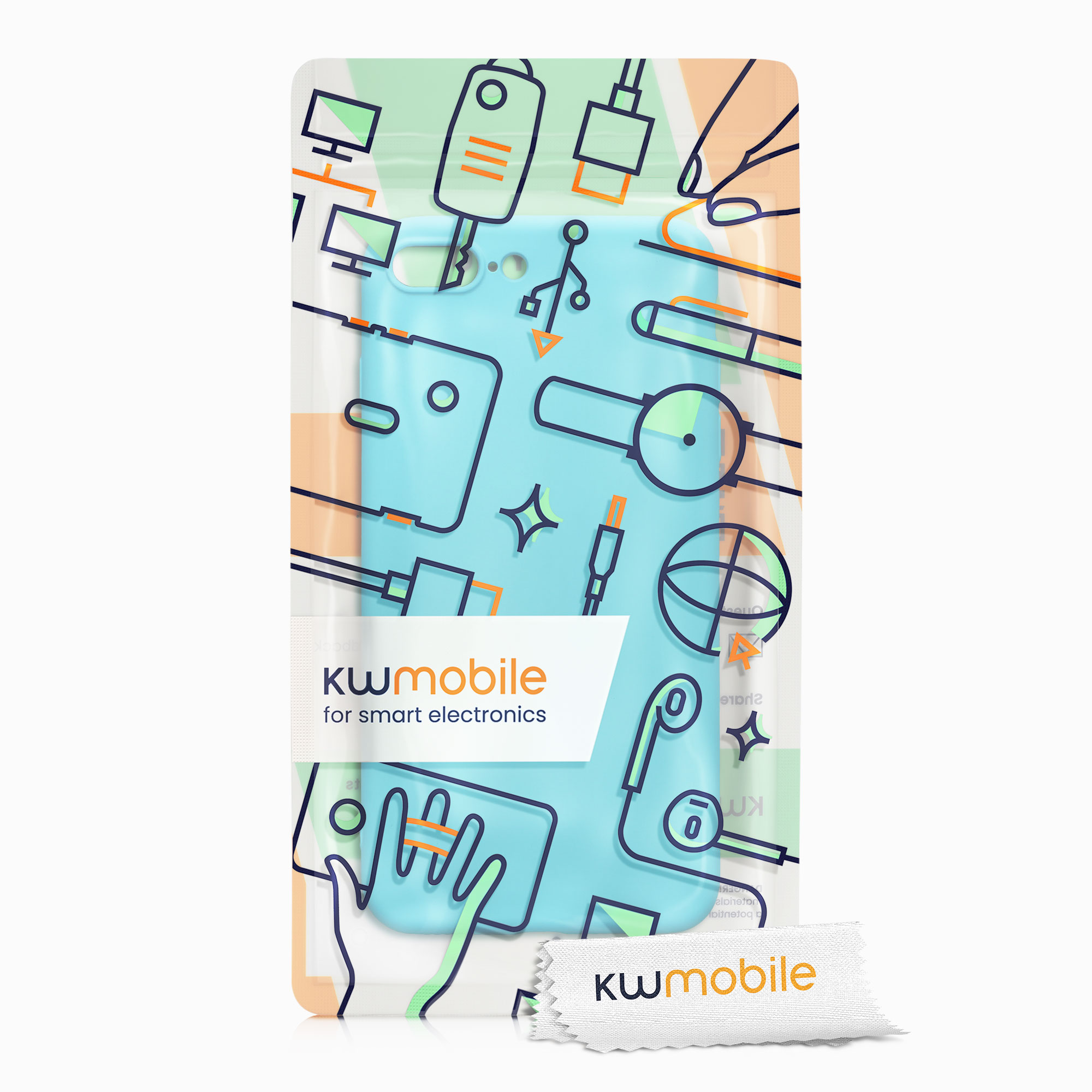 Silikonový kryt kwmobile pro Apple iPhone 7 Plus / iPhone 8 Plus - modrá