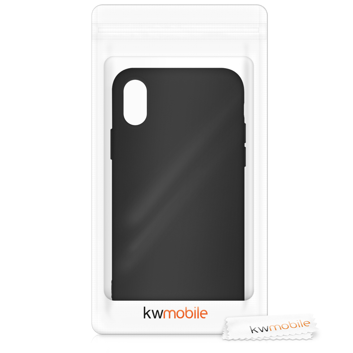 Silikonový kryt na mobil kwmobile pro Apple iPhone X - černá