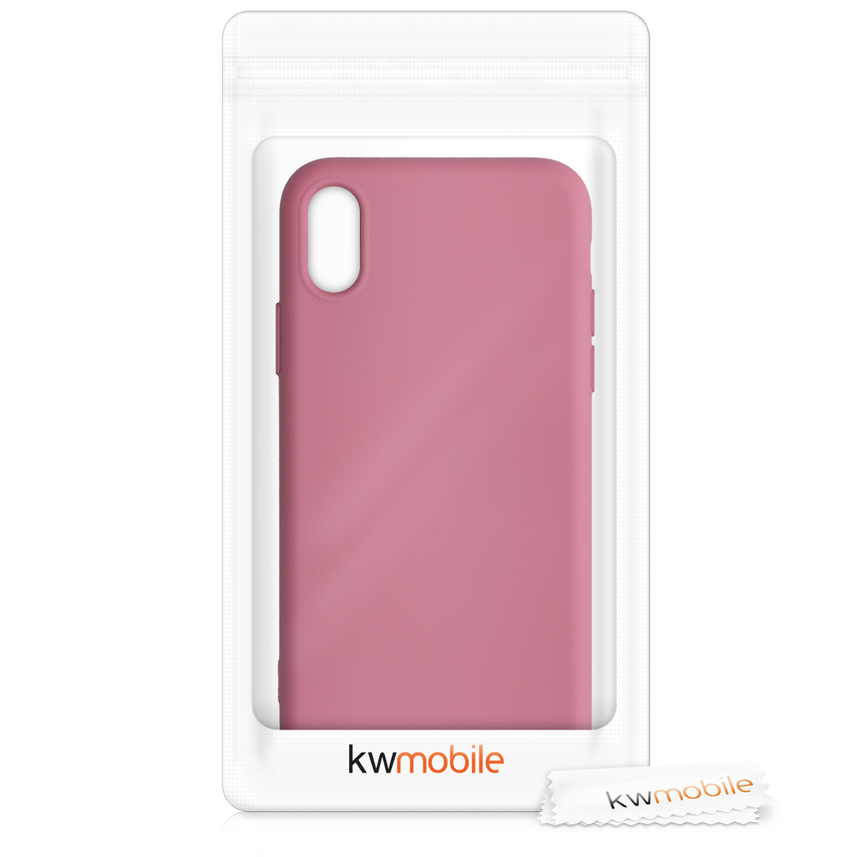 Silikonový TPU kryt kwmobile pro iPhone X - tmavě růžová