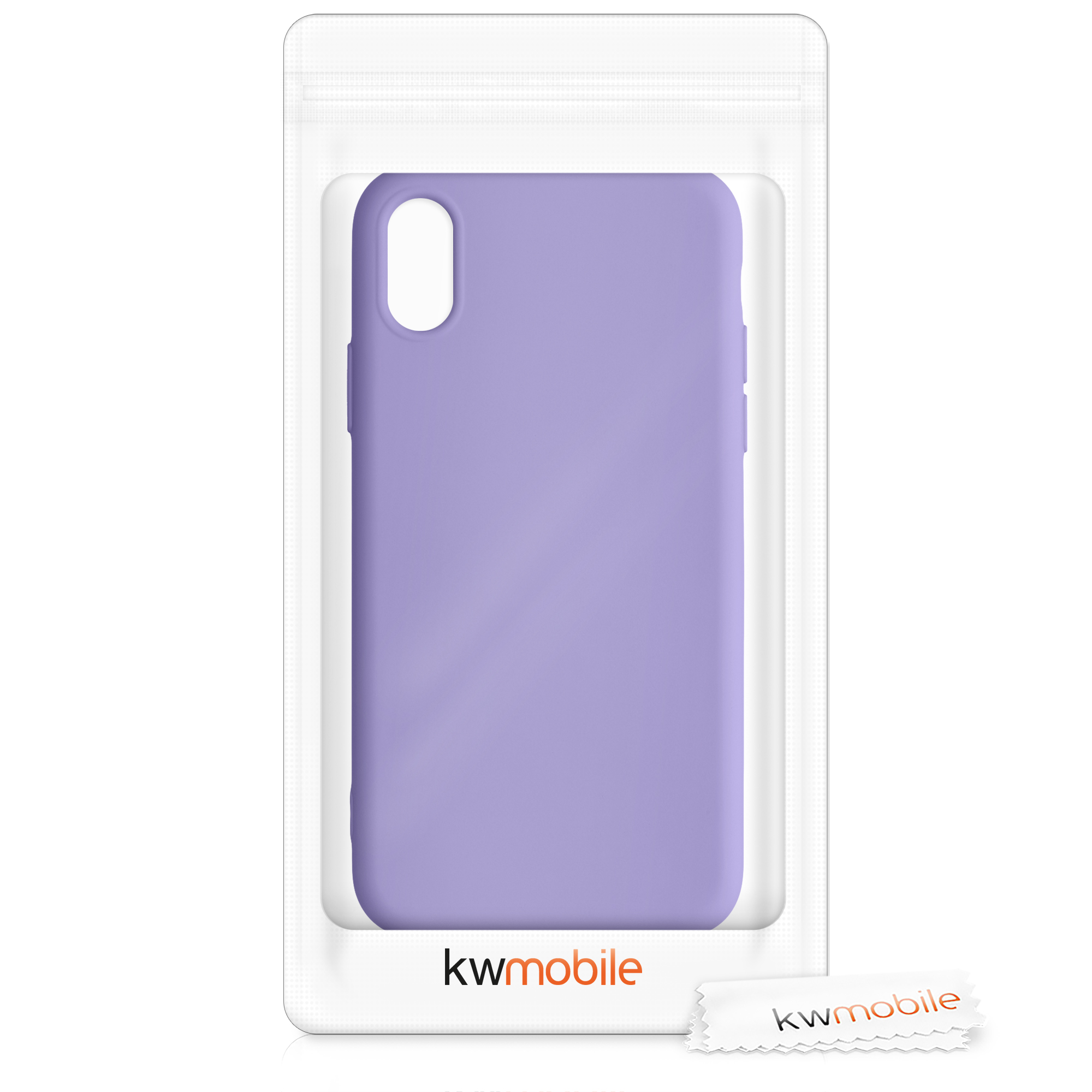 Silikonový kryt na mobil kwmobile pro Apple iPhone X - fialová