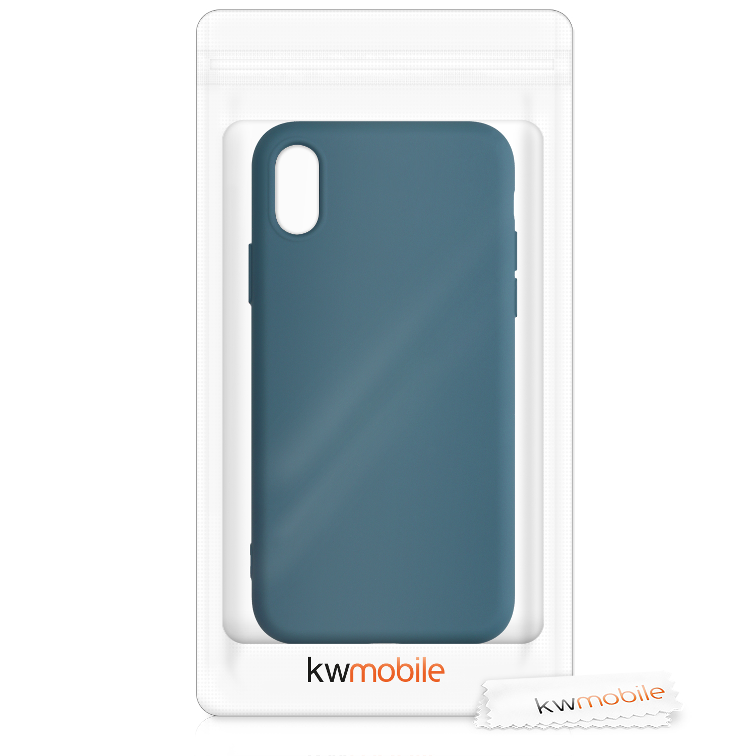 Silikonový TPU kryt kwmobile pro iPhone X - petrolejová matná