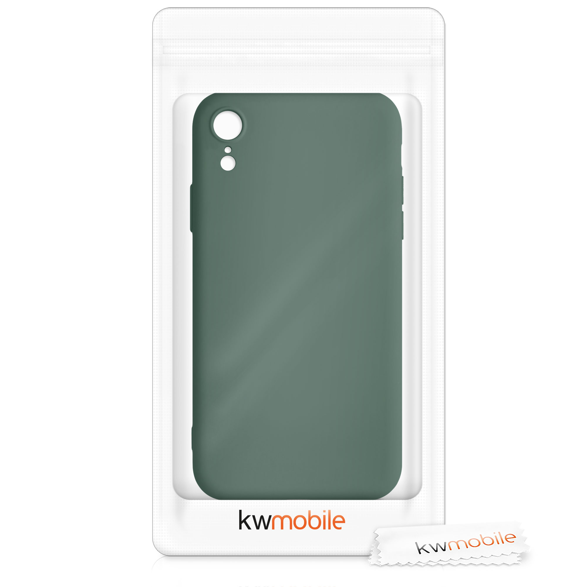 Silikonový kryt na mobil kwmobile pro Apple iPhone XR - lesní zelená
