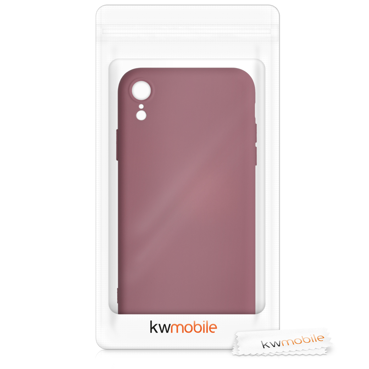 Silikonový kryt na mobil kwmobile pro Apple iPhone XR - tmavě růžová