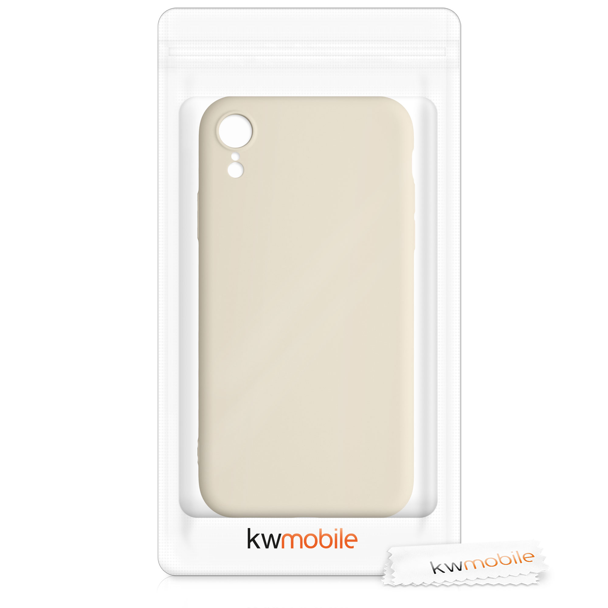 Silikonový kryt na mobil kwmobile pro Apple iPhone XR - světlá Moon Glow