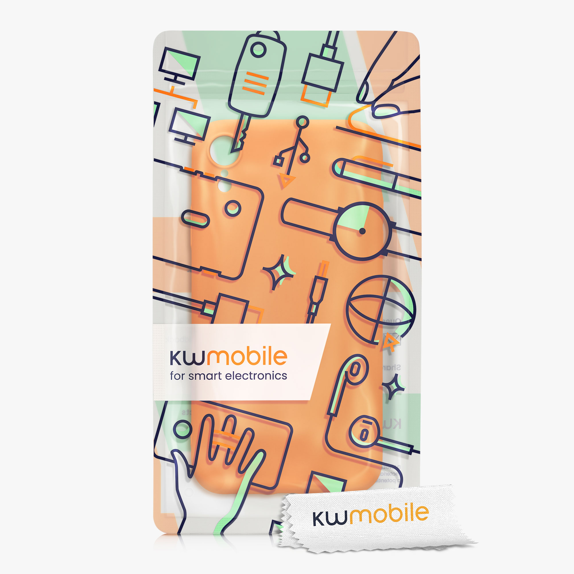 Silikonový kryt na mobil kwmobile pro Apple iPhone XR - oranžová Fruity Orange